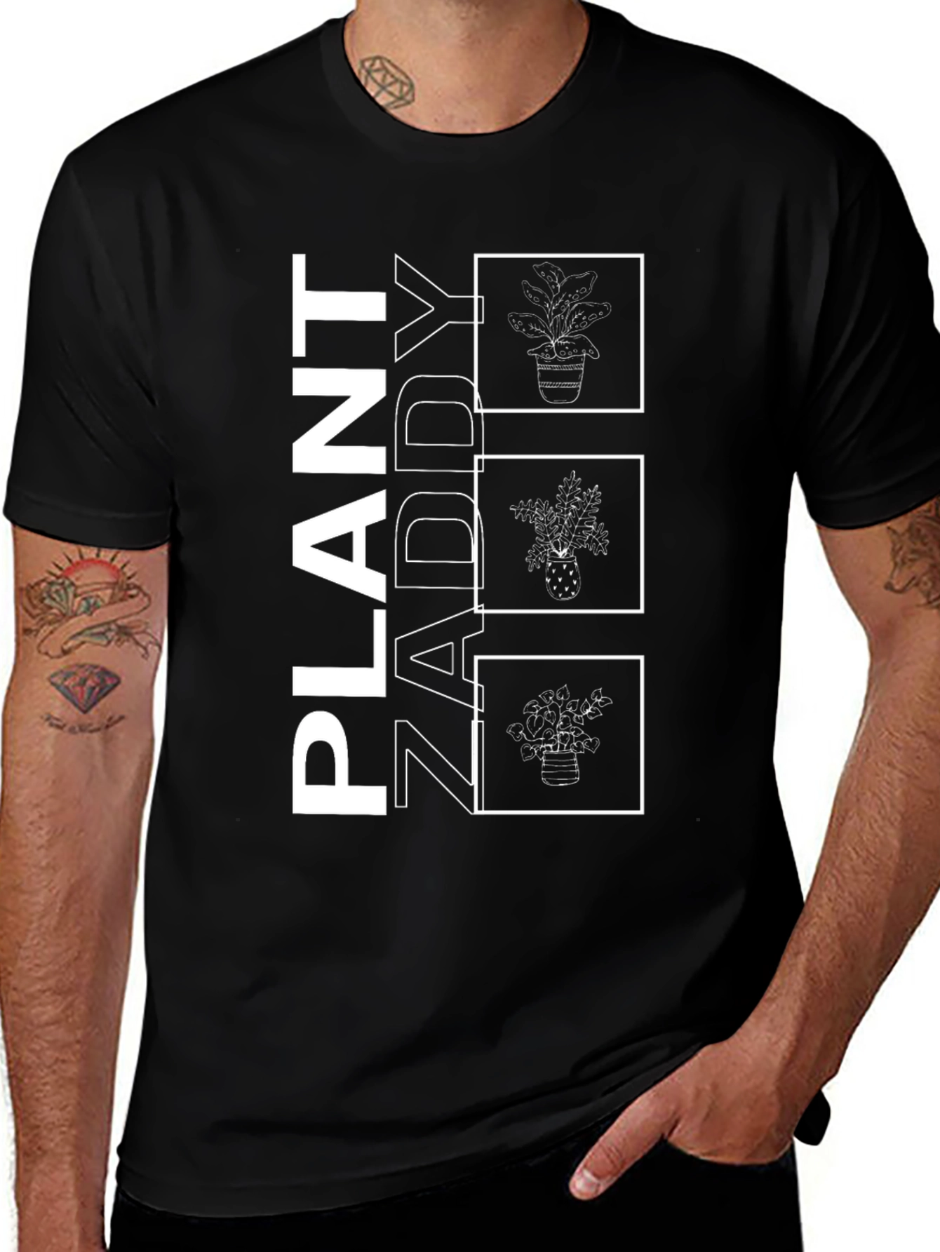 Plant Zaddy Graphic Tee - Black Cotton T-Shirt