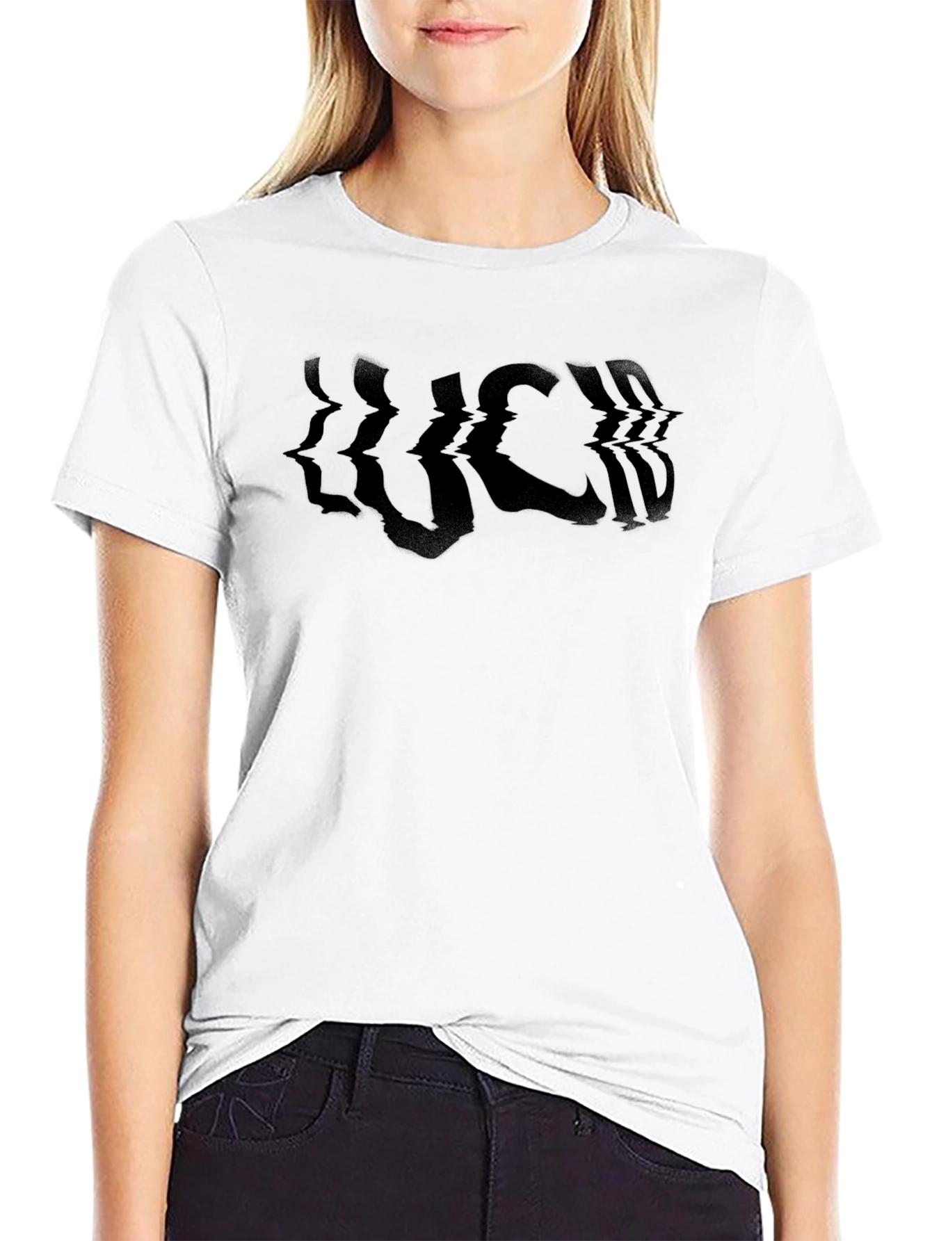 Abstract Graphic Print Crew Neck T-Shirt