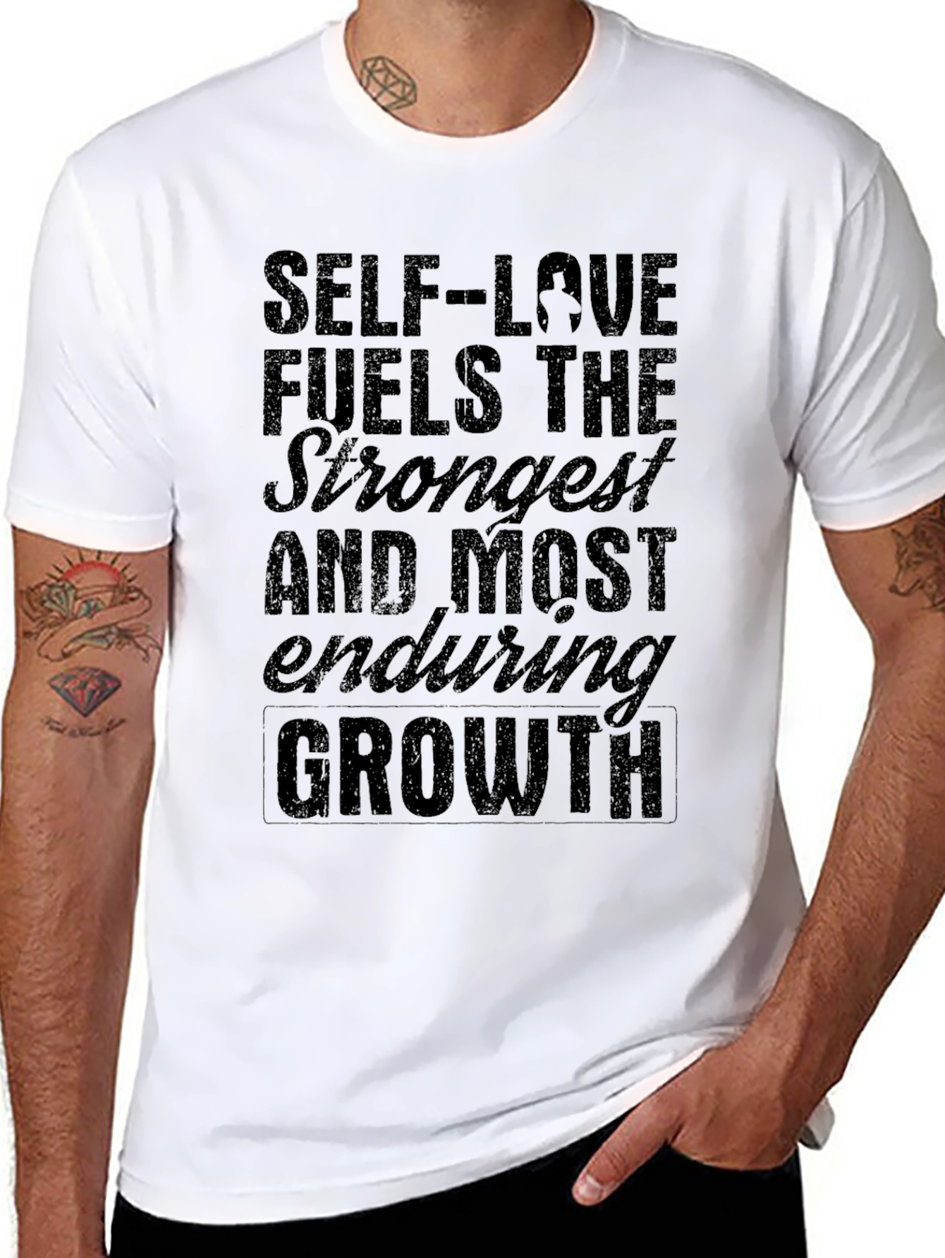 Self-Love Fuels Growth Black T-Shirt