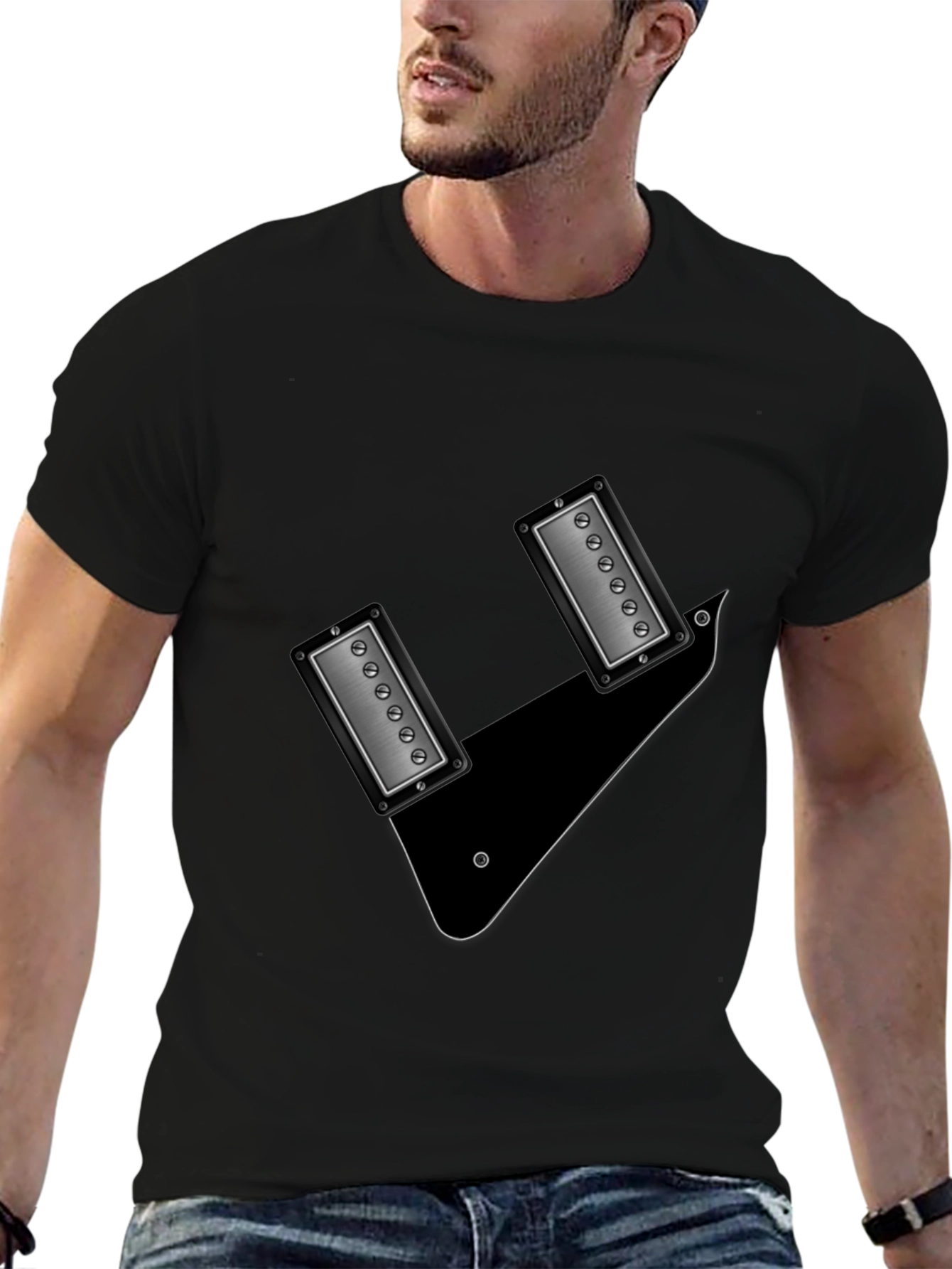 Electric Guitar Pickups Graphic T-Shirt - Rock Music Tee