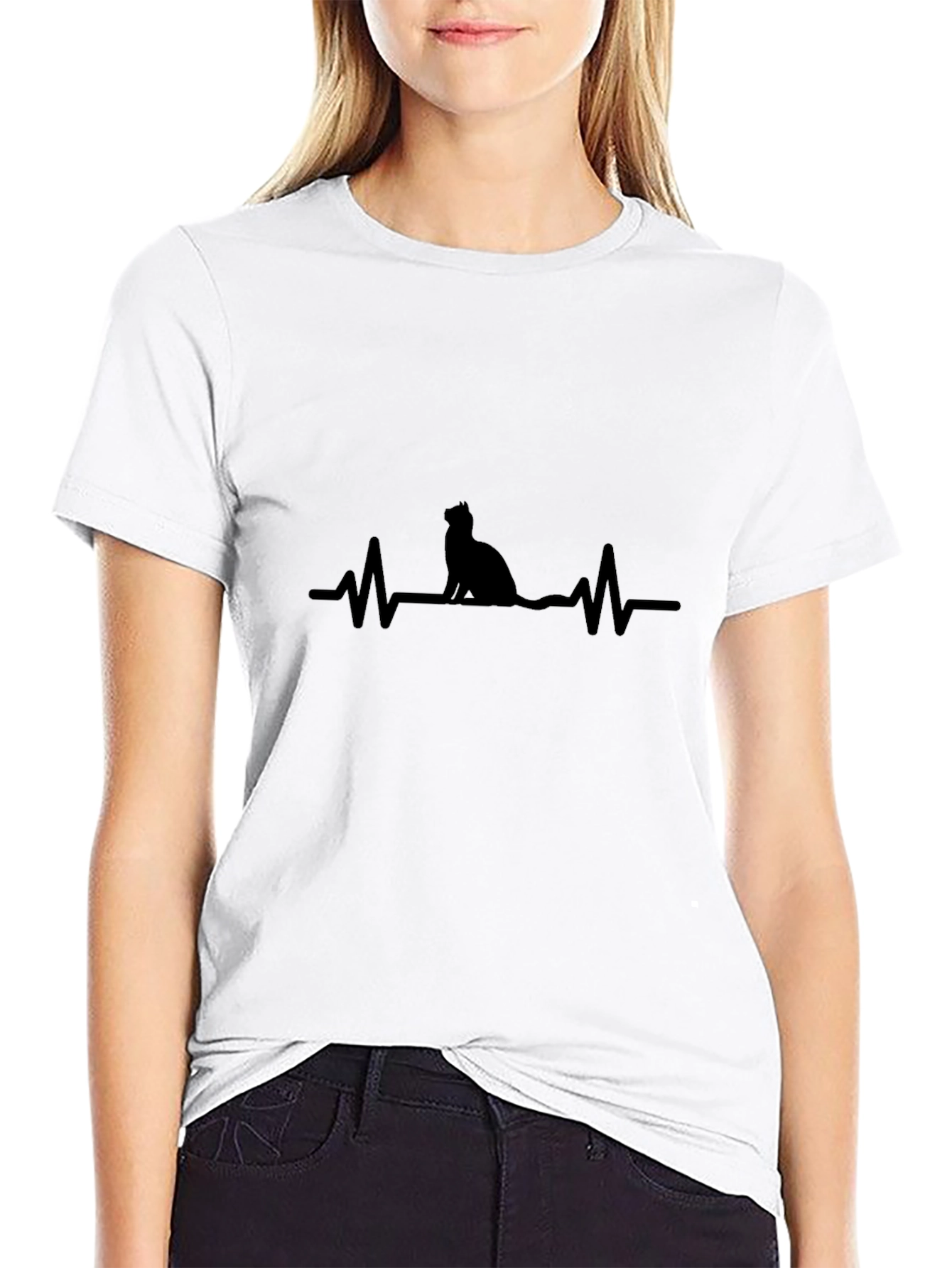 Cat Heartbeat T-Shirt - Purrfect Gift!