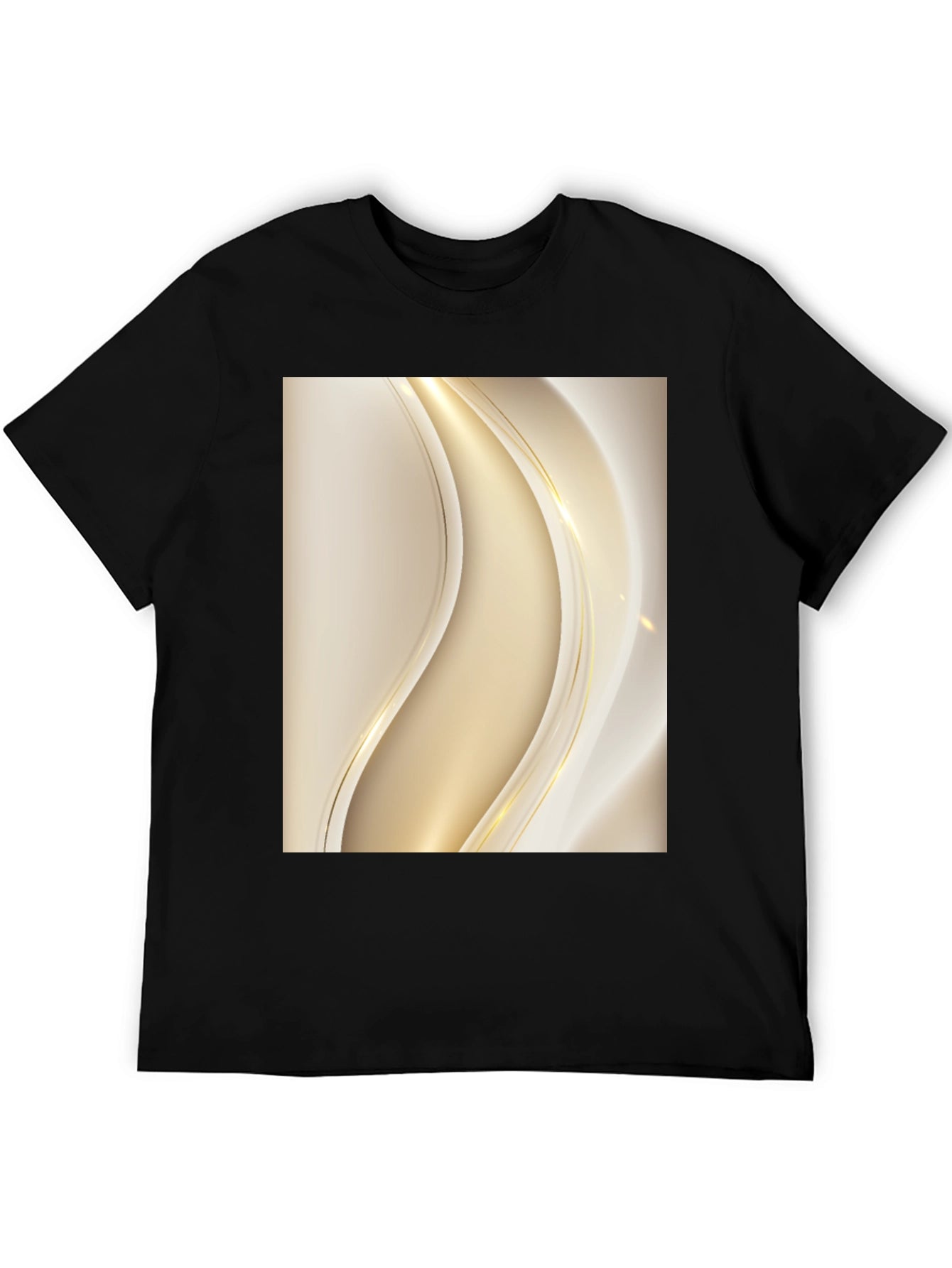 Elegant Abstract Design Black T-Shirt