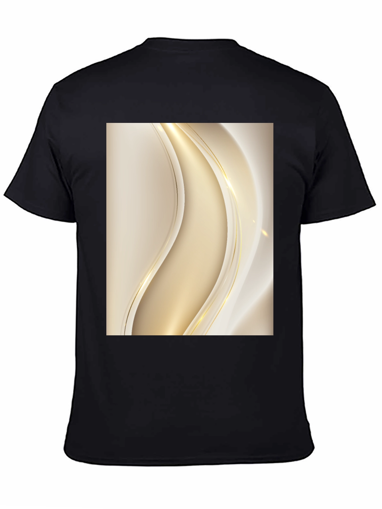 Elegant Abstract Design Black T-Shirt
