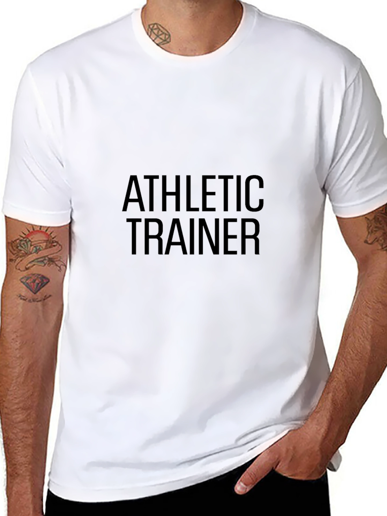 Athletic Trainer Black T-Shirt - Comfortable Training Apparel