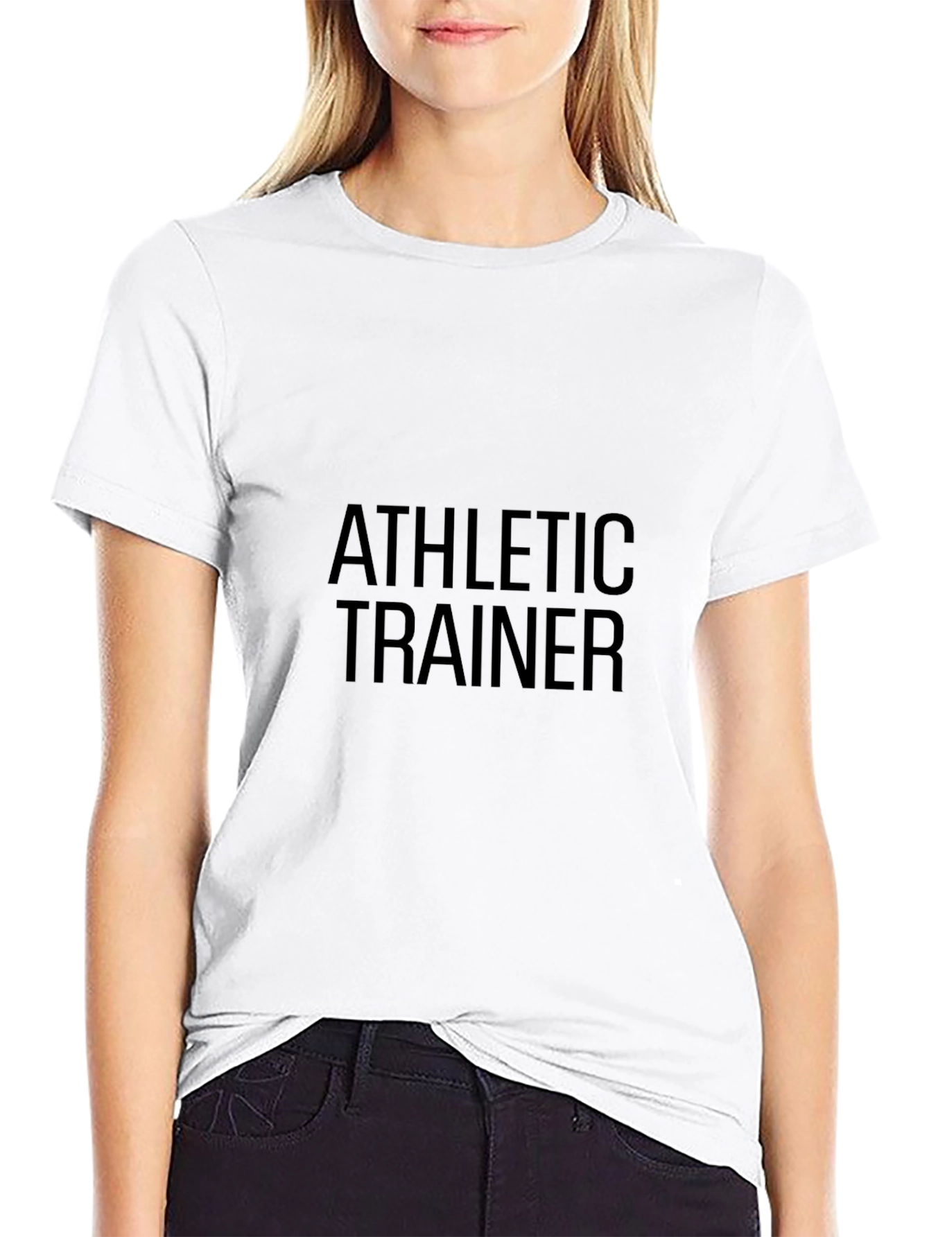Athletic Trainer Black T-Shirt - Comfortable Training Apparel