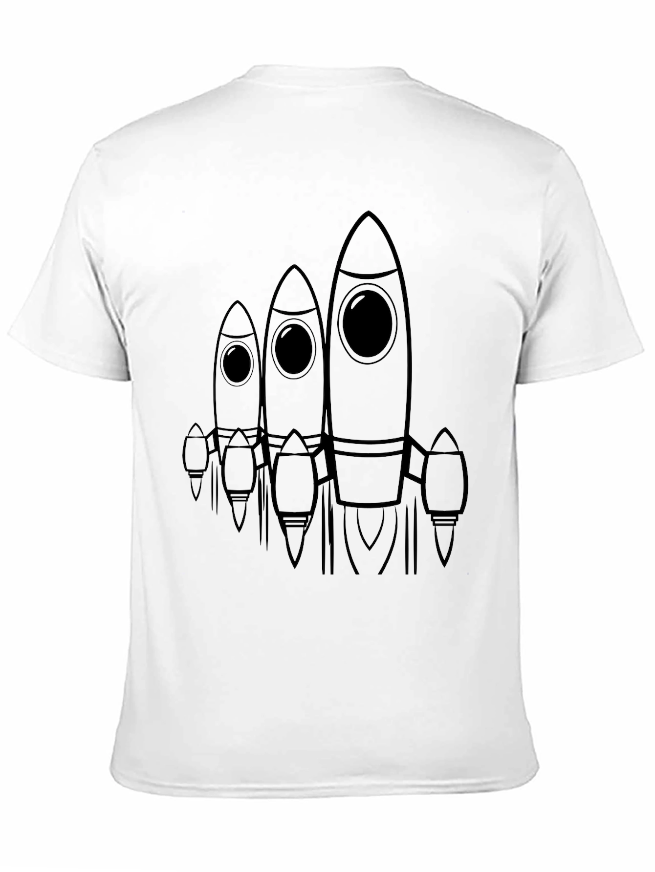 Rocket Graphic Tee - Black Cotton Casual Wear