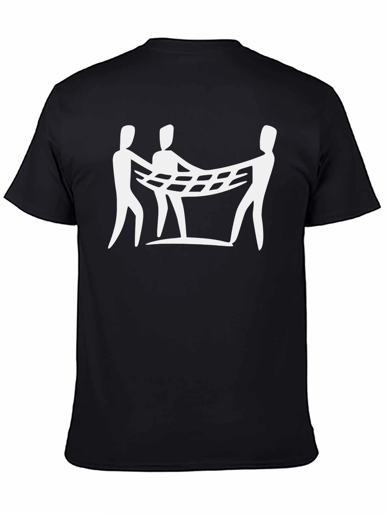 Abstract Net Carrier Black T-Shirt