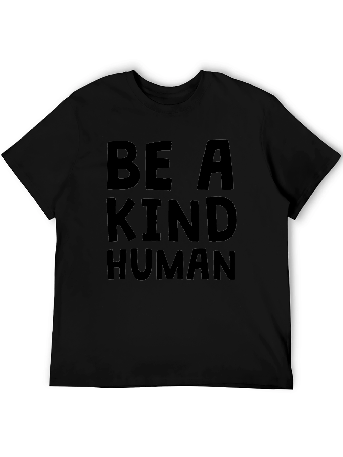 Be A Kind Human Black Graphic T-Shirt