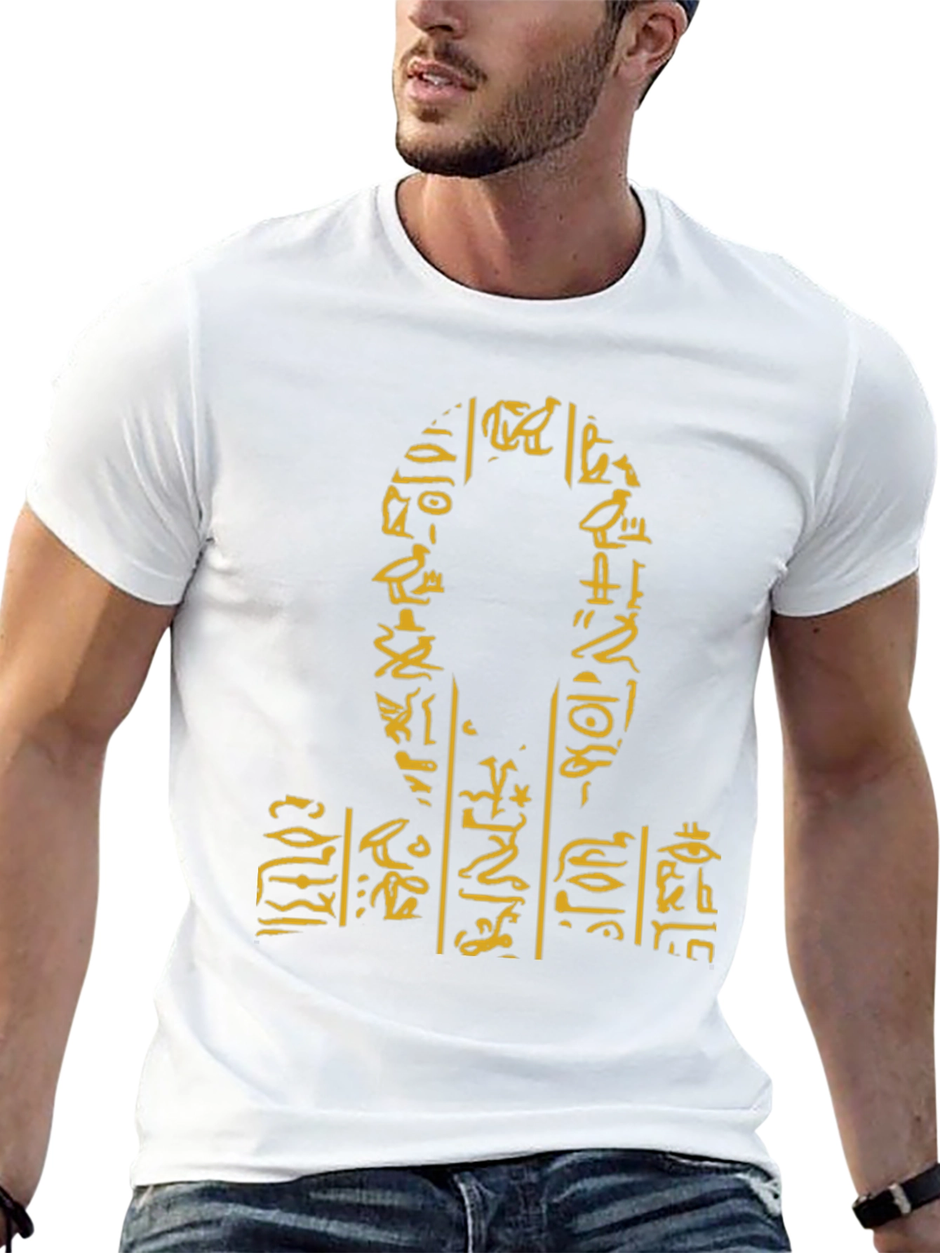 Ankh Hieroglyph Graphic T-Shirt - Ancient Egypt Symbol