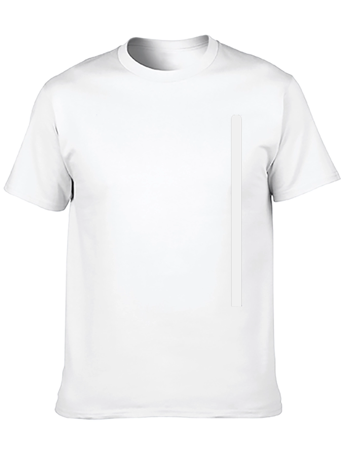 Minimalist Black T-Shirt with White Stripe