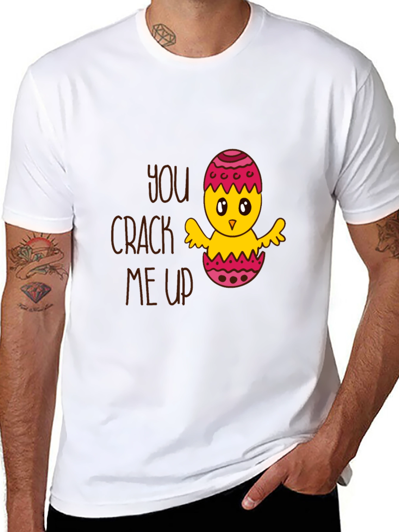 Funny Easter Chick T-Shirt - You Crack Me Up