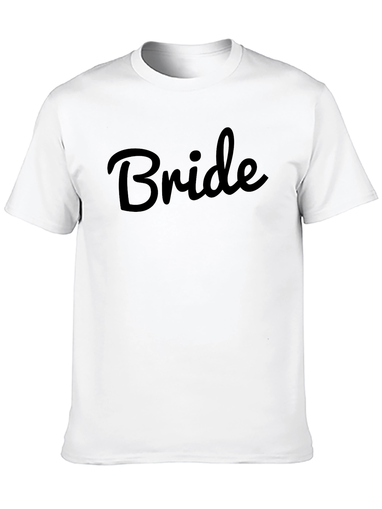 Bride Script Black T-Shirt - Wedding Party Apparel