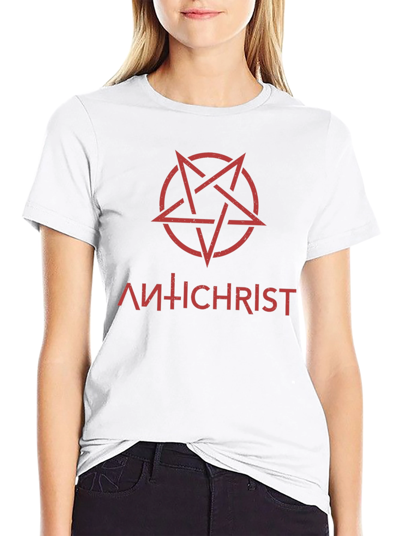 Antichrist Graphic Tee - Black Cotton T-Shirt