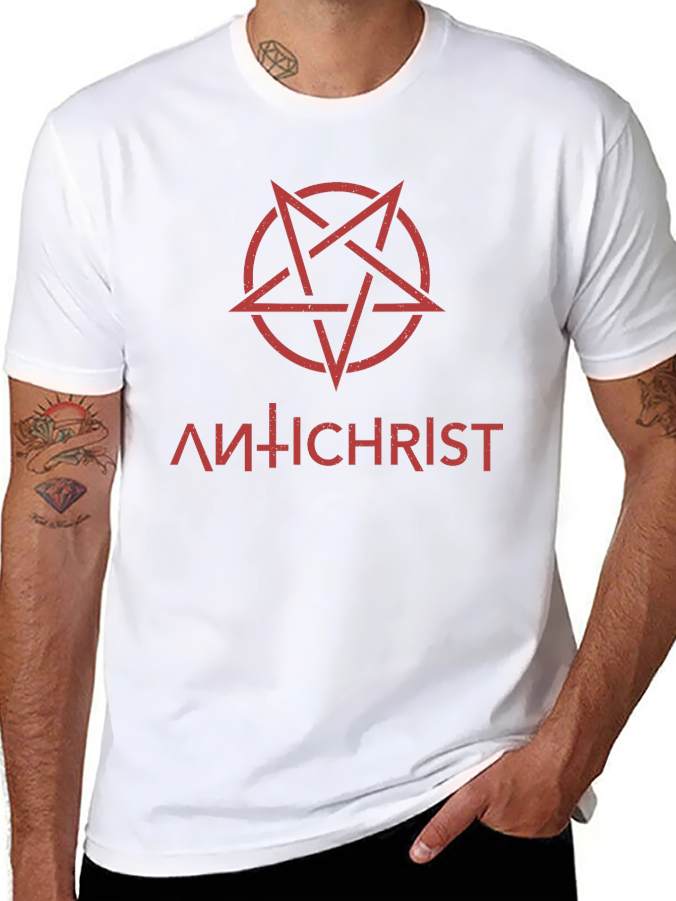 Antichrist Graphic Tee - Black Cotton T-Shirt