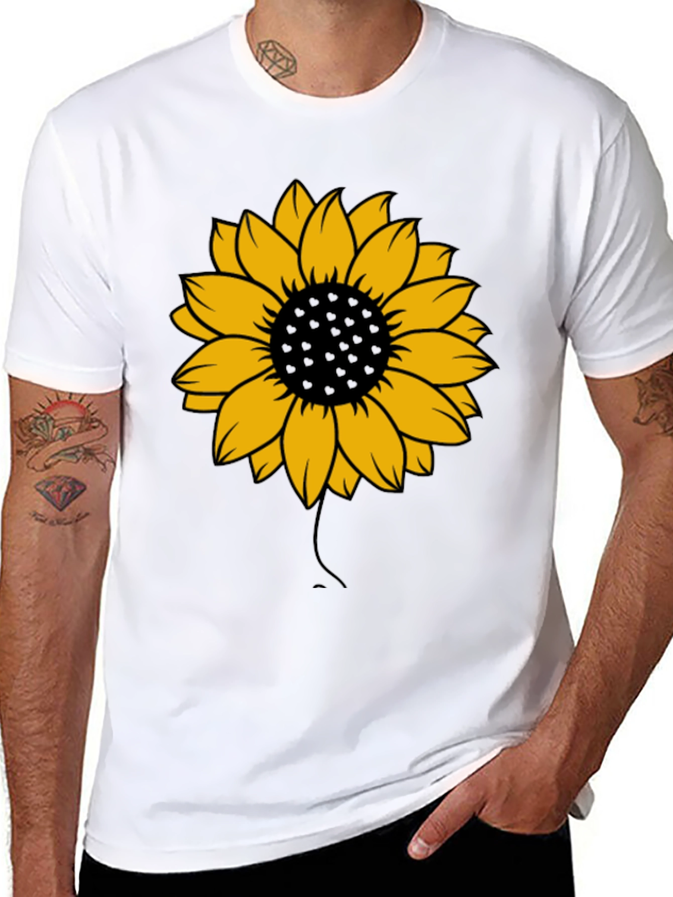 Sunflower Graphic Tee - Black Unisex T-Shirt