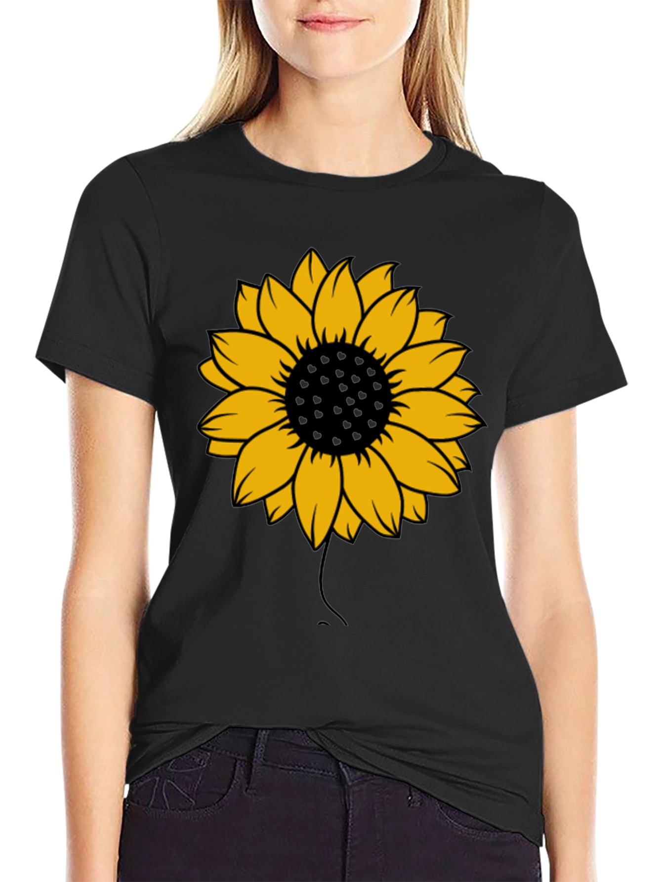 Sunflower Graphic Tee - Black Unisex T-Shirt