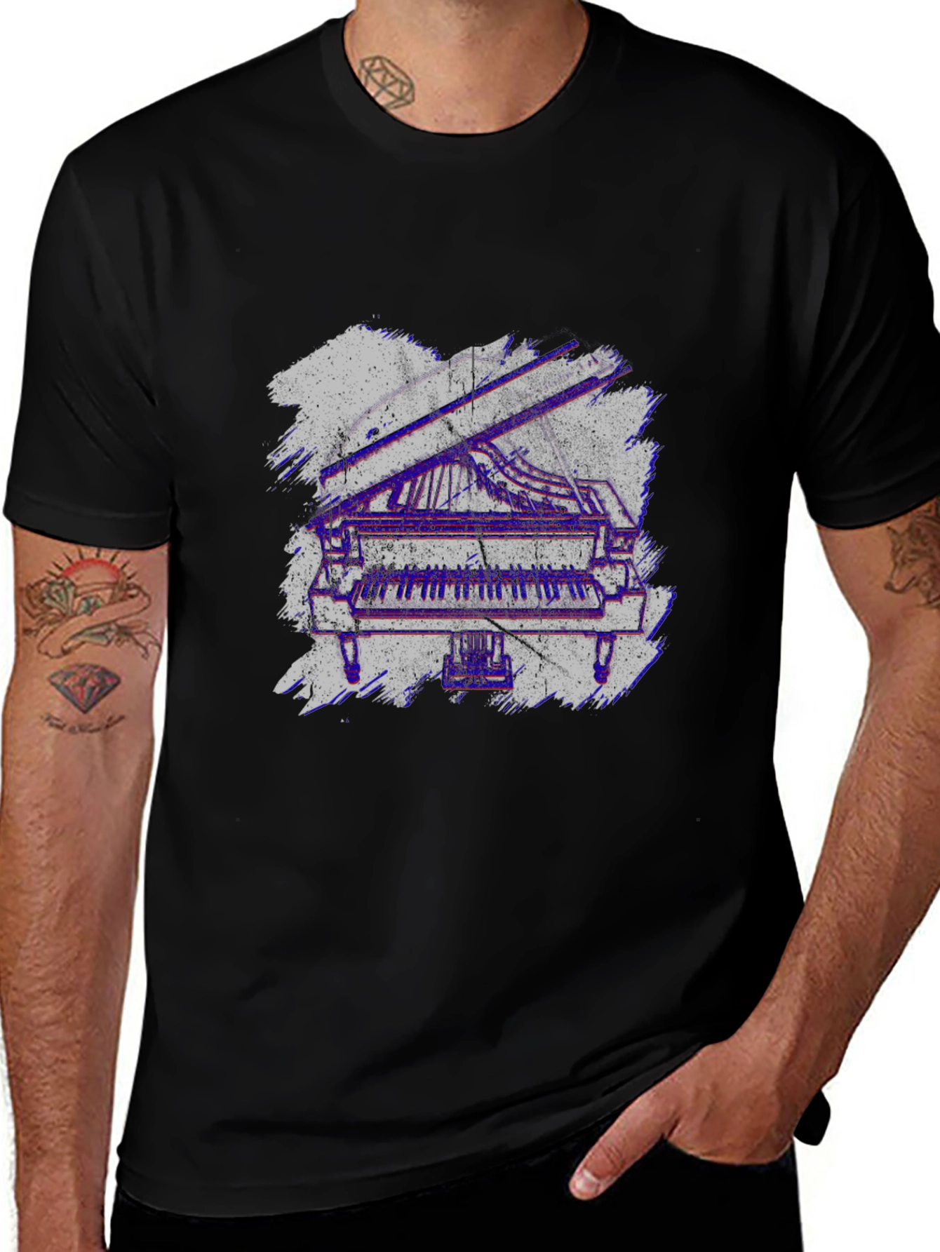 Piano T-Shirt - Cool Music Lover Graphic Tee