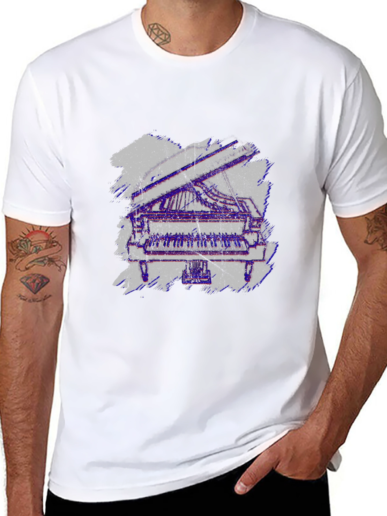 Piano T-Shirt - Cool Music Lover Graphic Tee