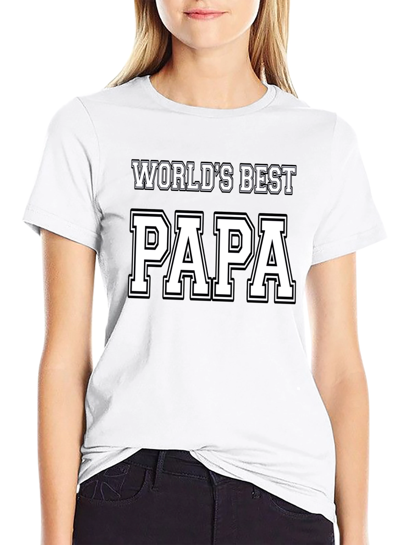 Worlds Best Papa Black T-Shirt