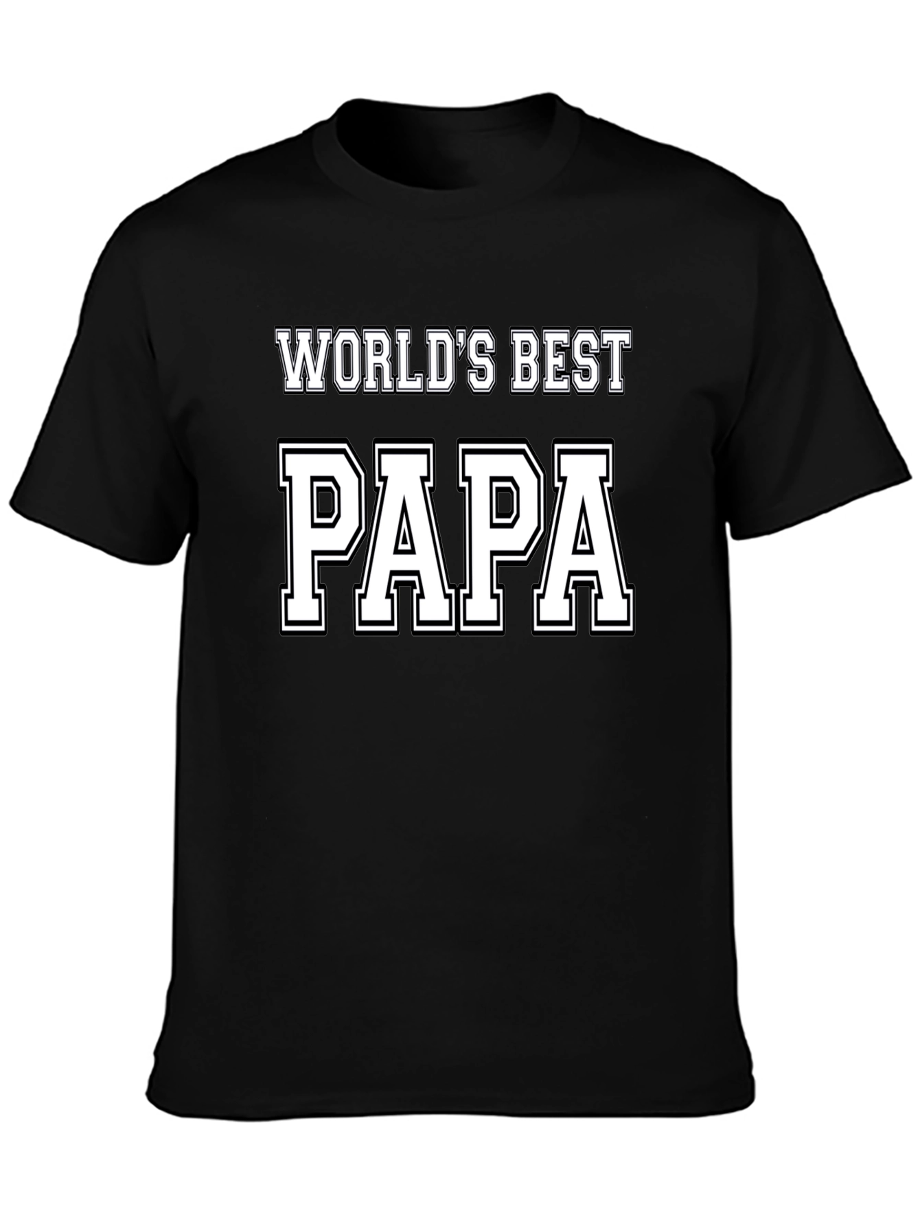 Worlds Best Papa Black T-Shirt