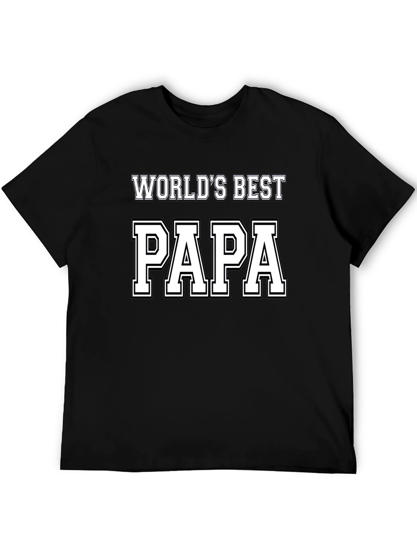 Worlds Best Papa Black T-Shirt