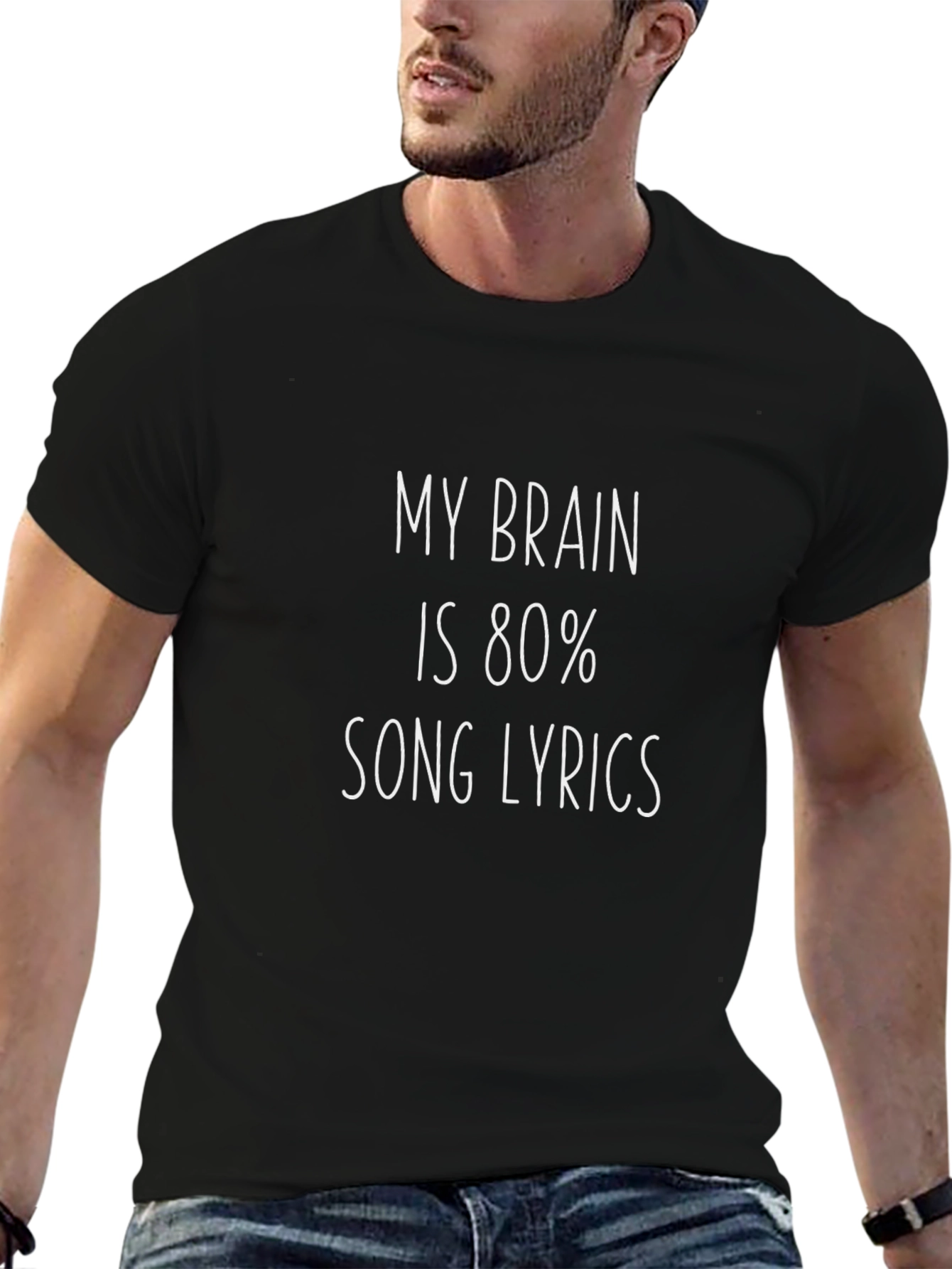 My Brain Is 80% Song Lyrics T-Shirt
