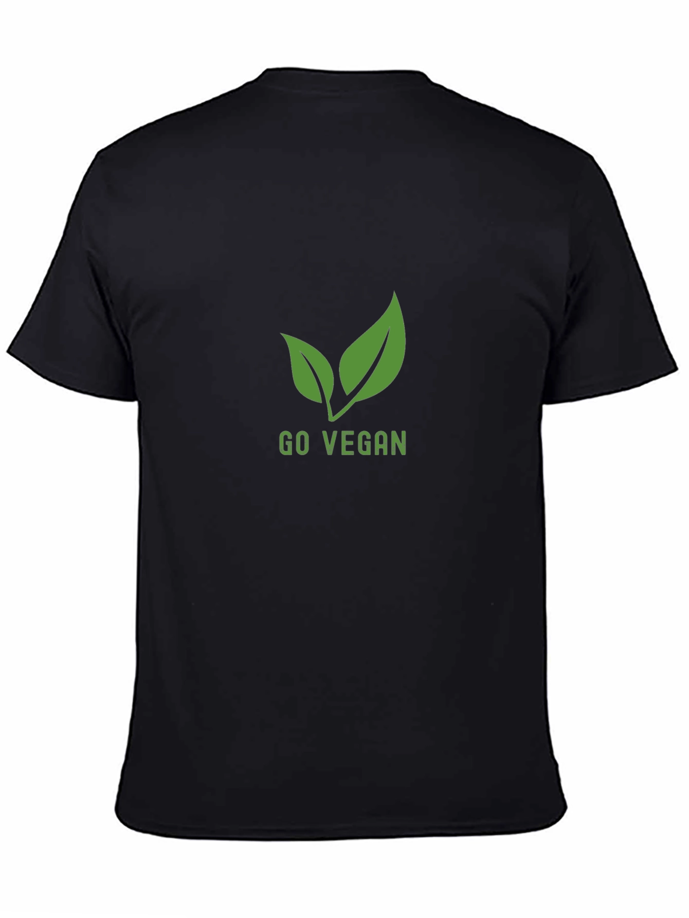 Go Vegan Black T-Shirt Plant Based Tee