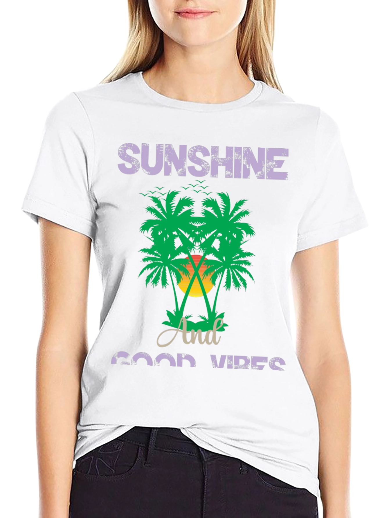 Sunshine and Good Vibes Graphic T-Shirt
