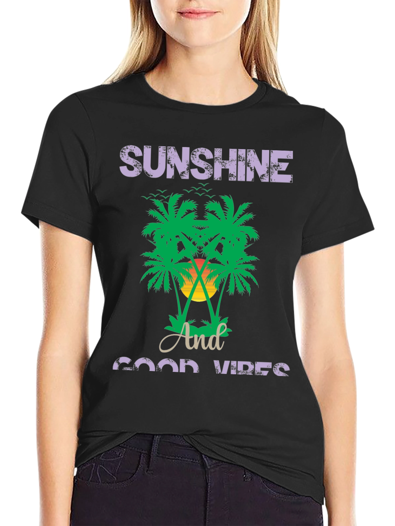 Sunshine and Good Vibes Graphic T-Shirt