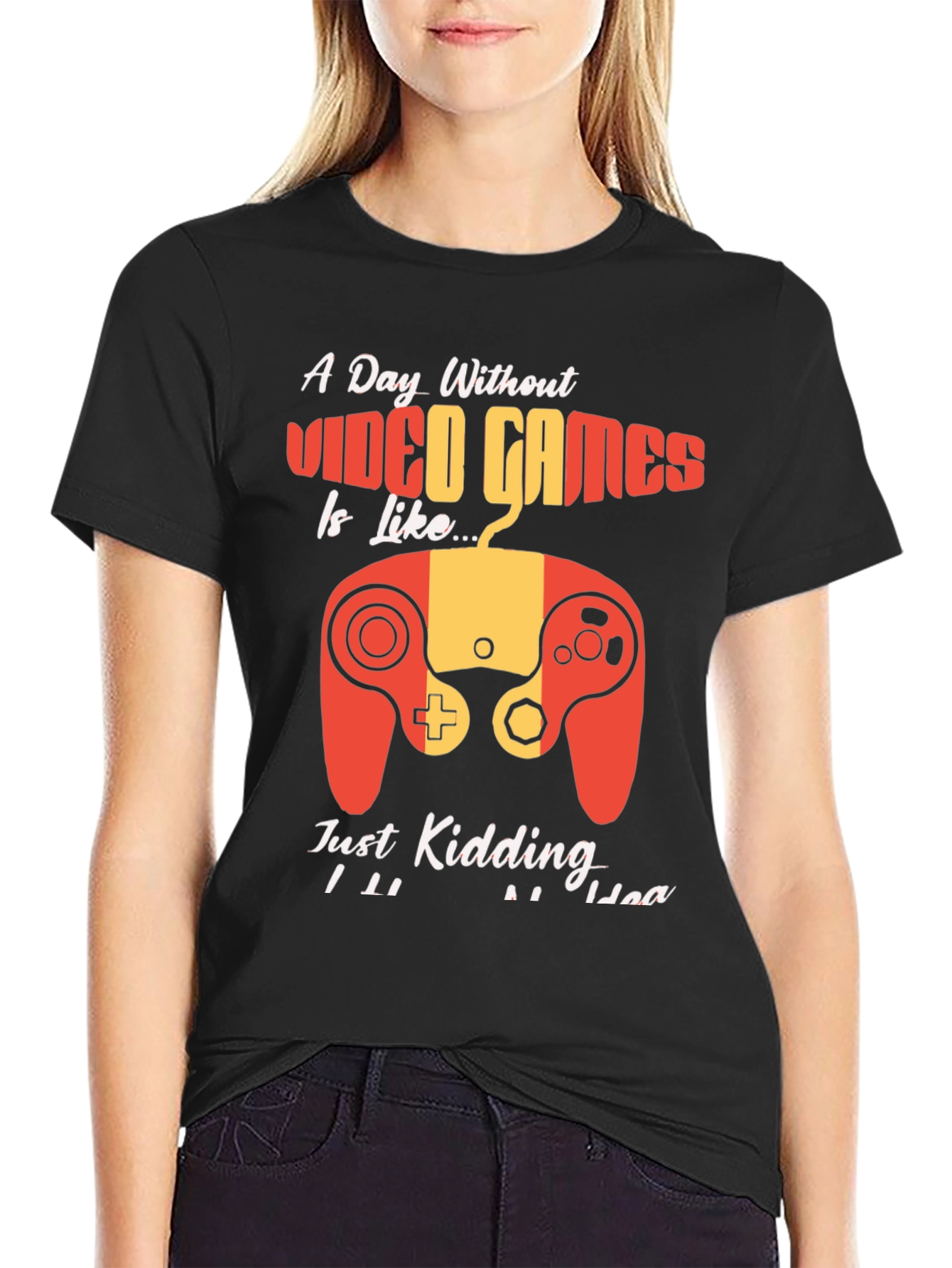 Funny Gamer T-Shirt - A Day Without Video Games