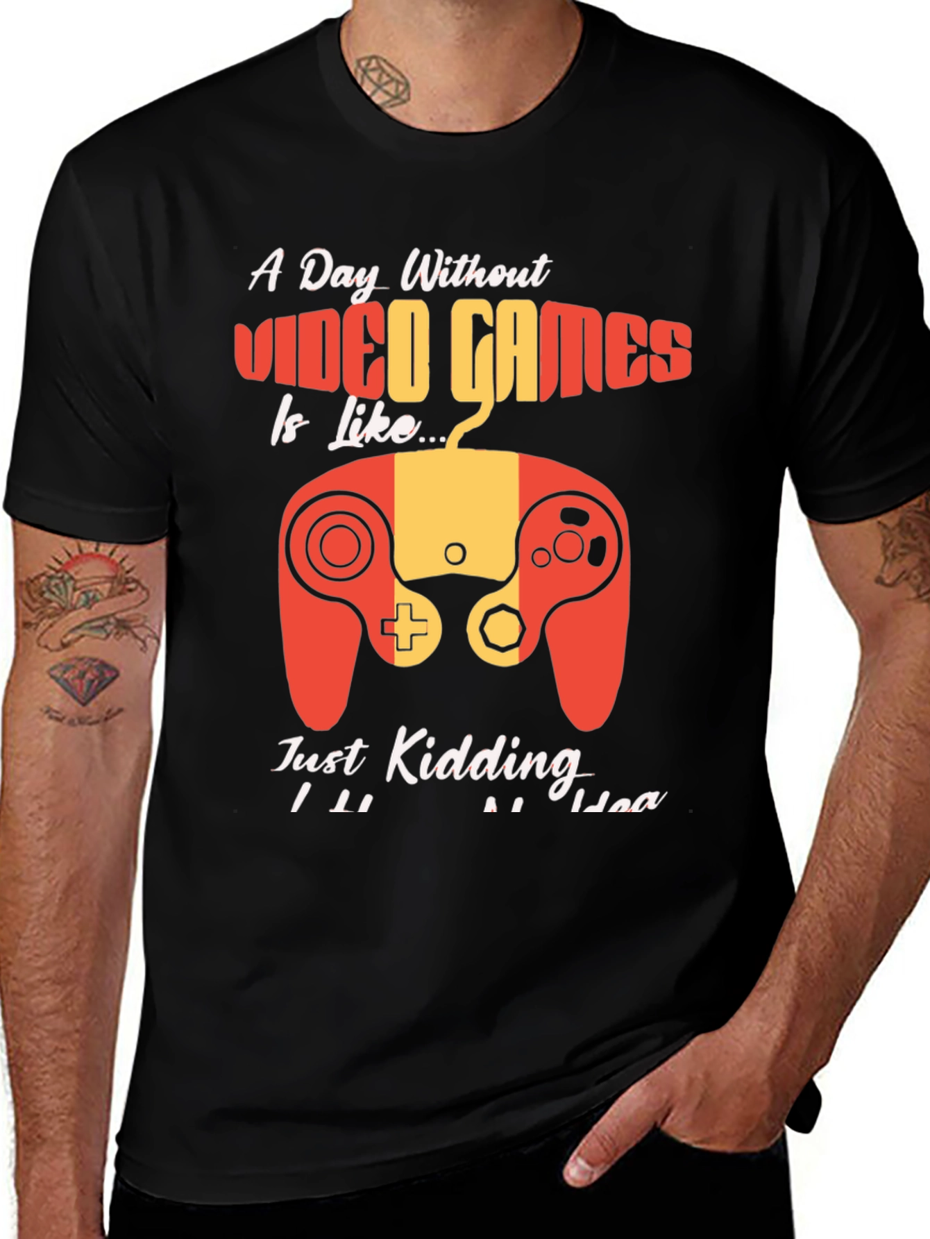 Funny Gamer T-Shirt - A Day Without Video Games