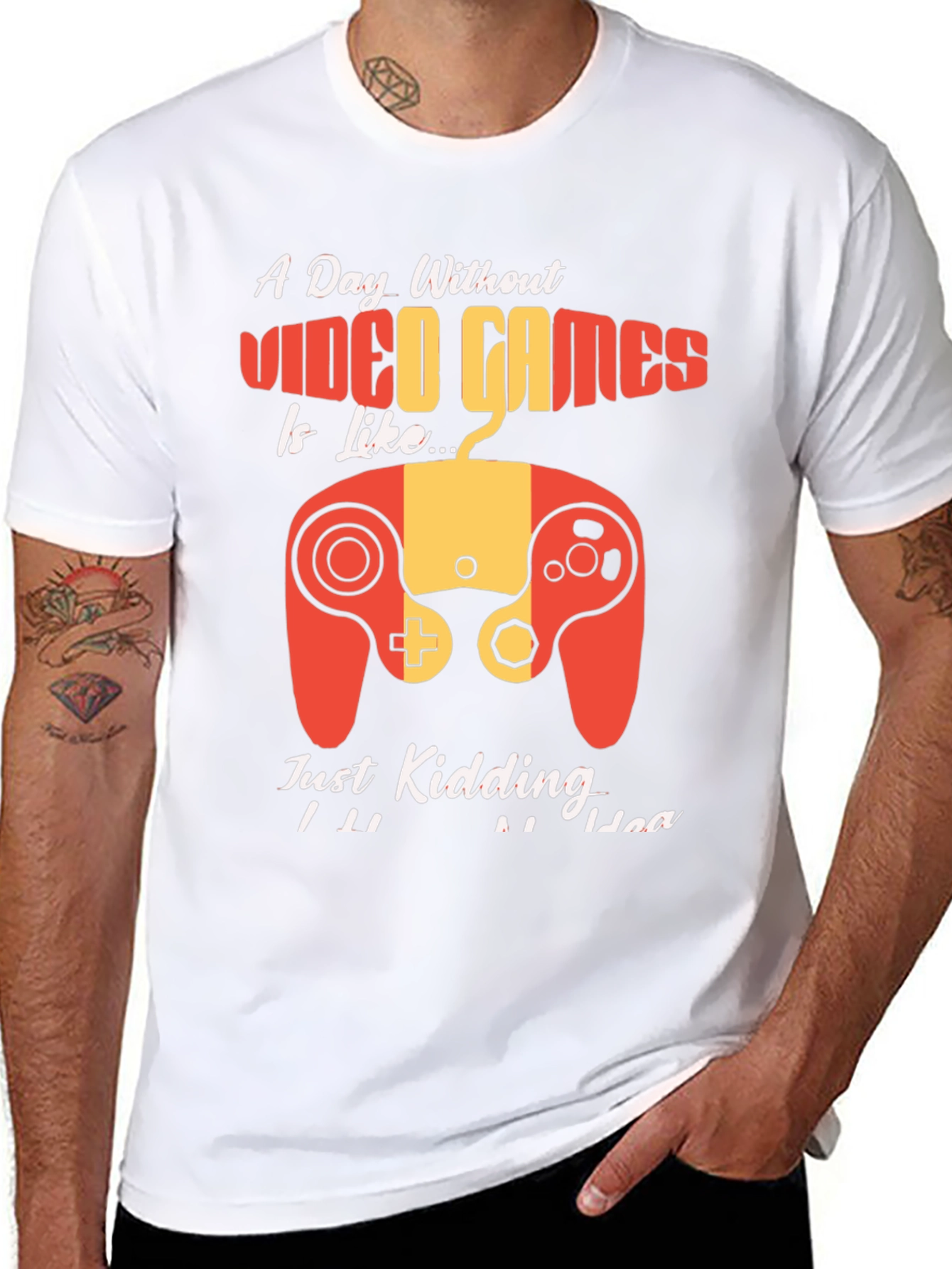 Funny Gamer T-Shirt - A Day Without Video Games