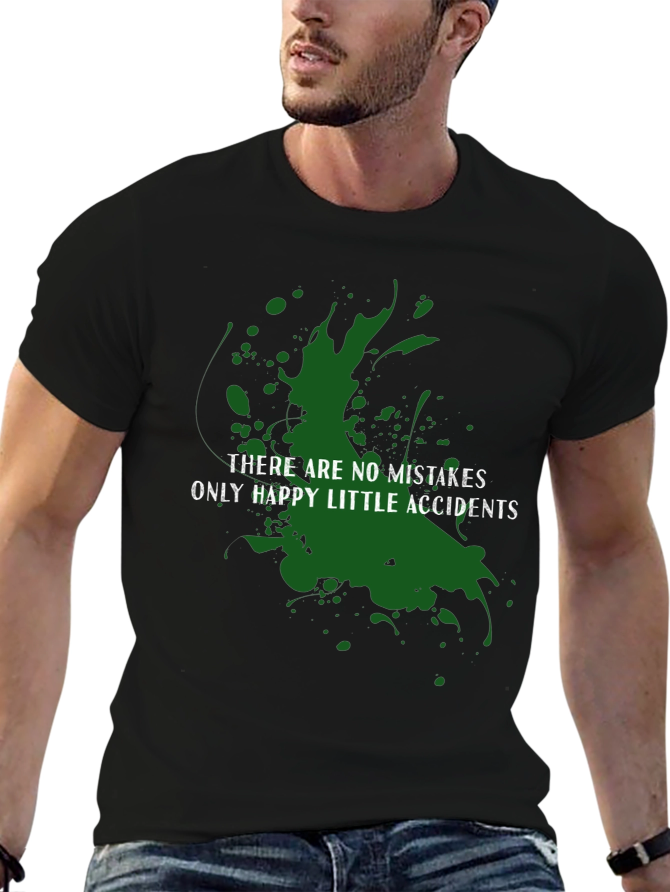 Happy Accidents Graphic Tee - Bob Ross Inspired Shirt