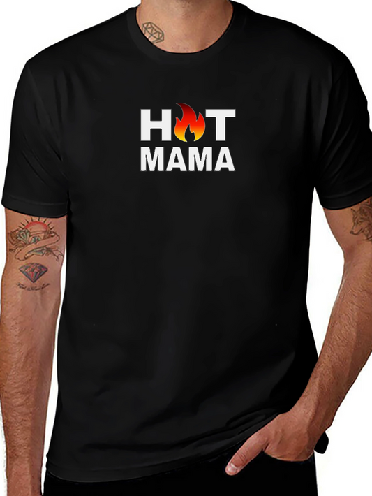 Hot Mama Graphic Tee - Black Cotton T-Shirt