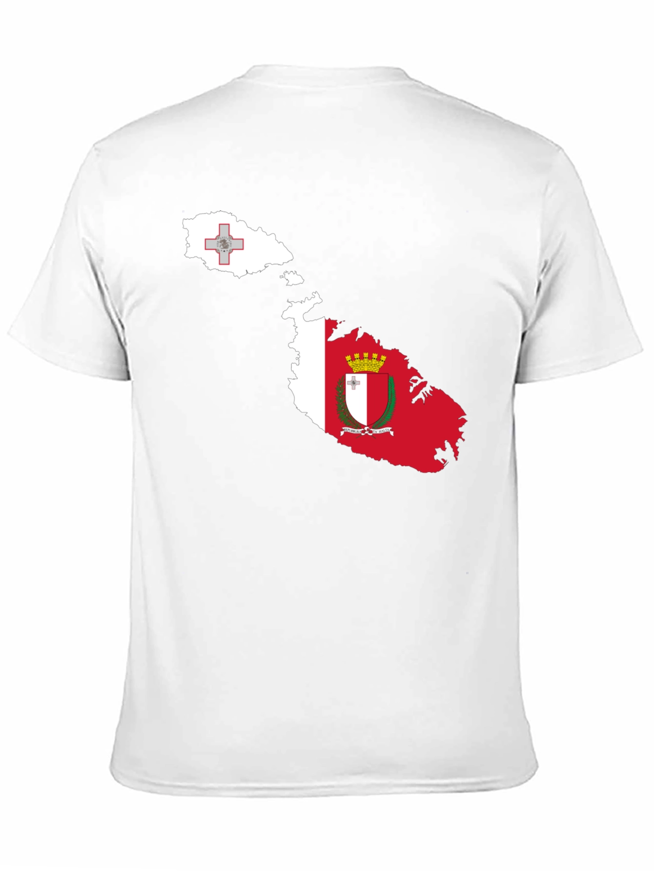 Malta Flag Map T-Shirt - Black
