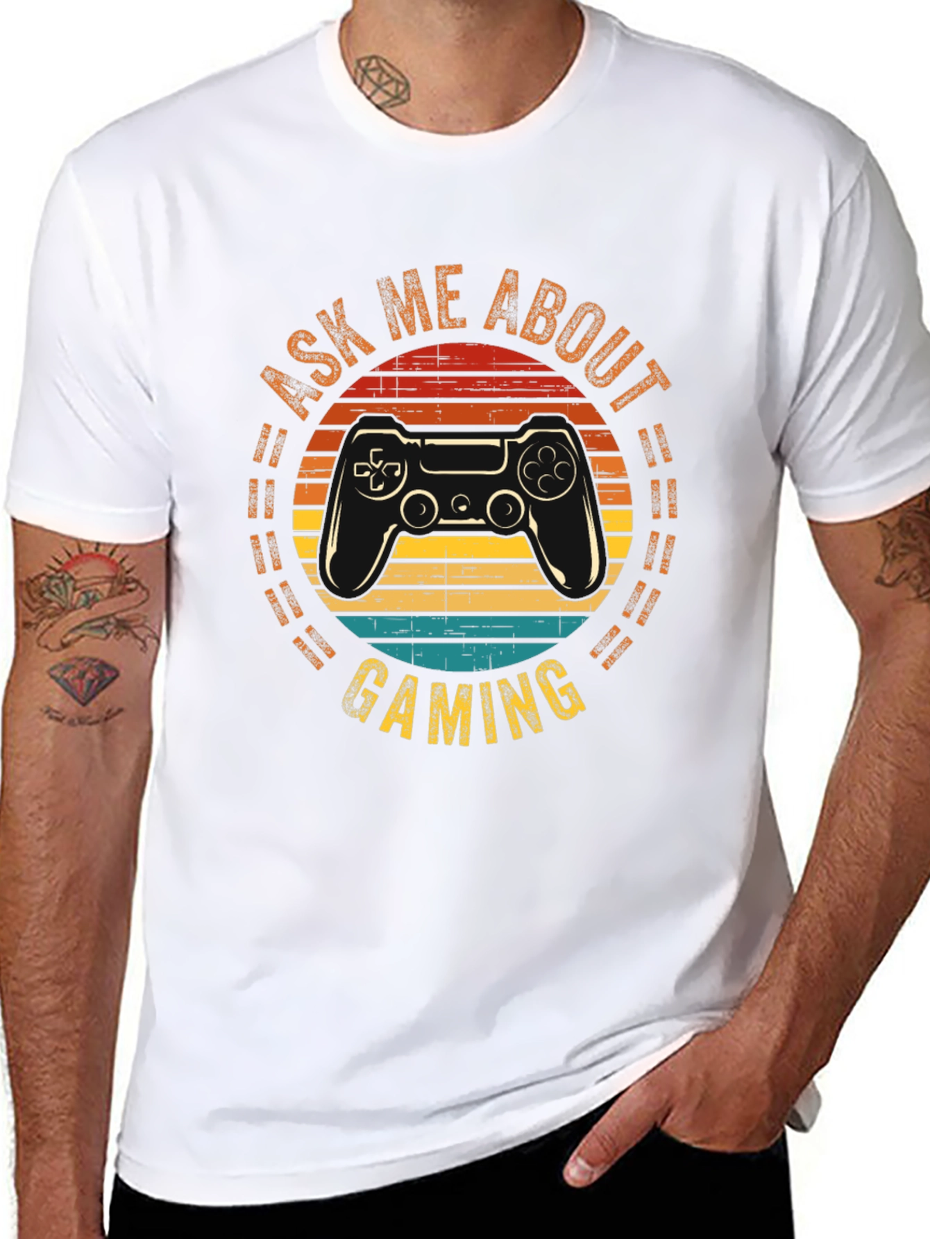 Ask Me About Gaming T-Shirt Controller Design