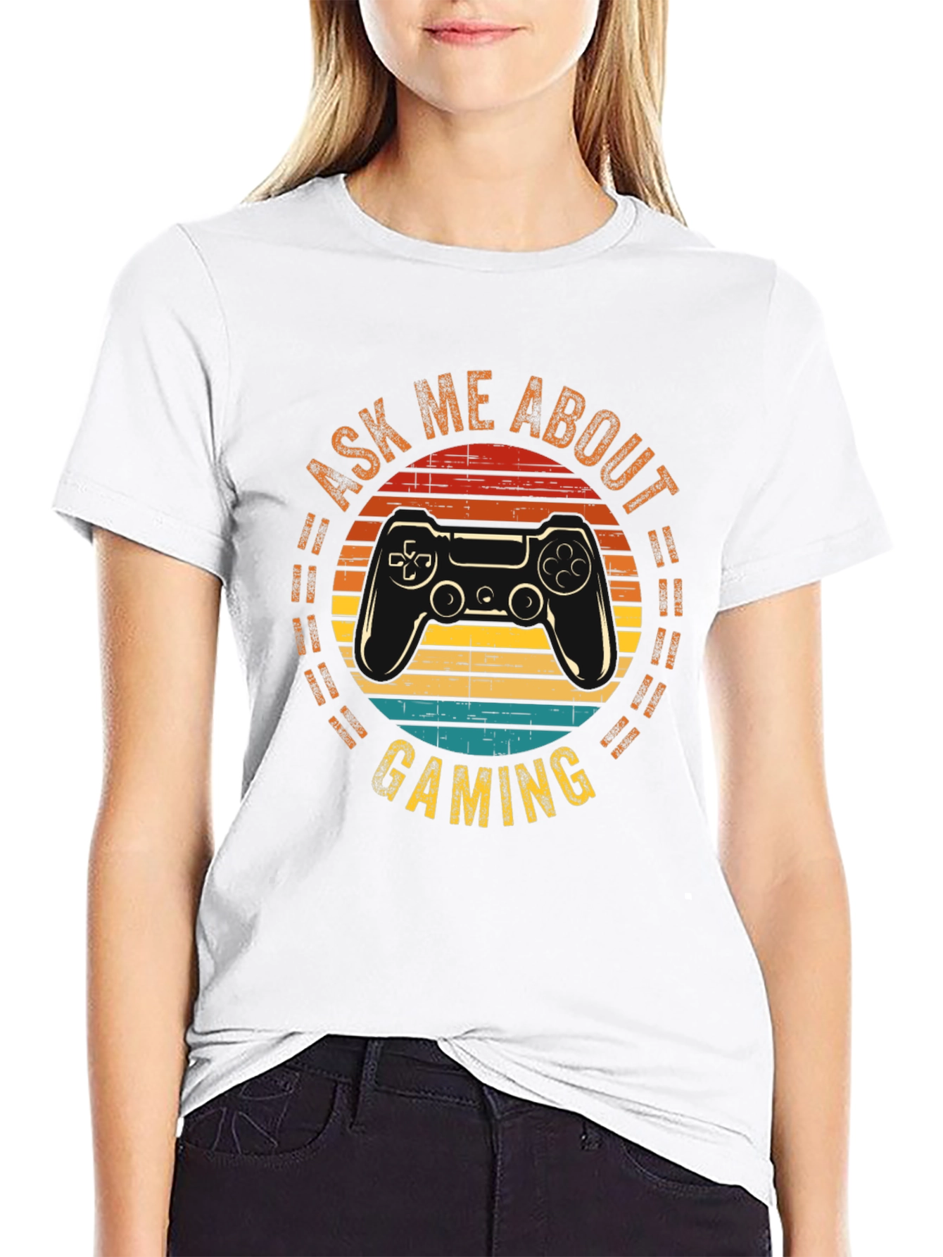 Ask Me About Gaming T-Shirt Controller Design