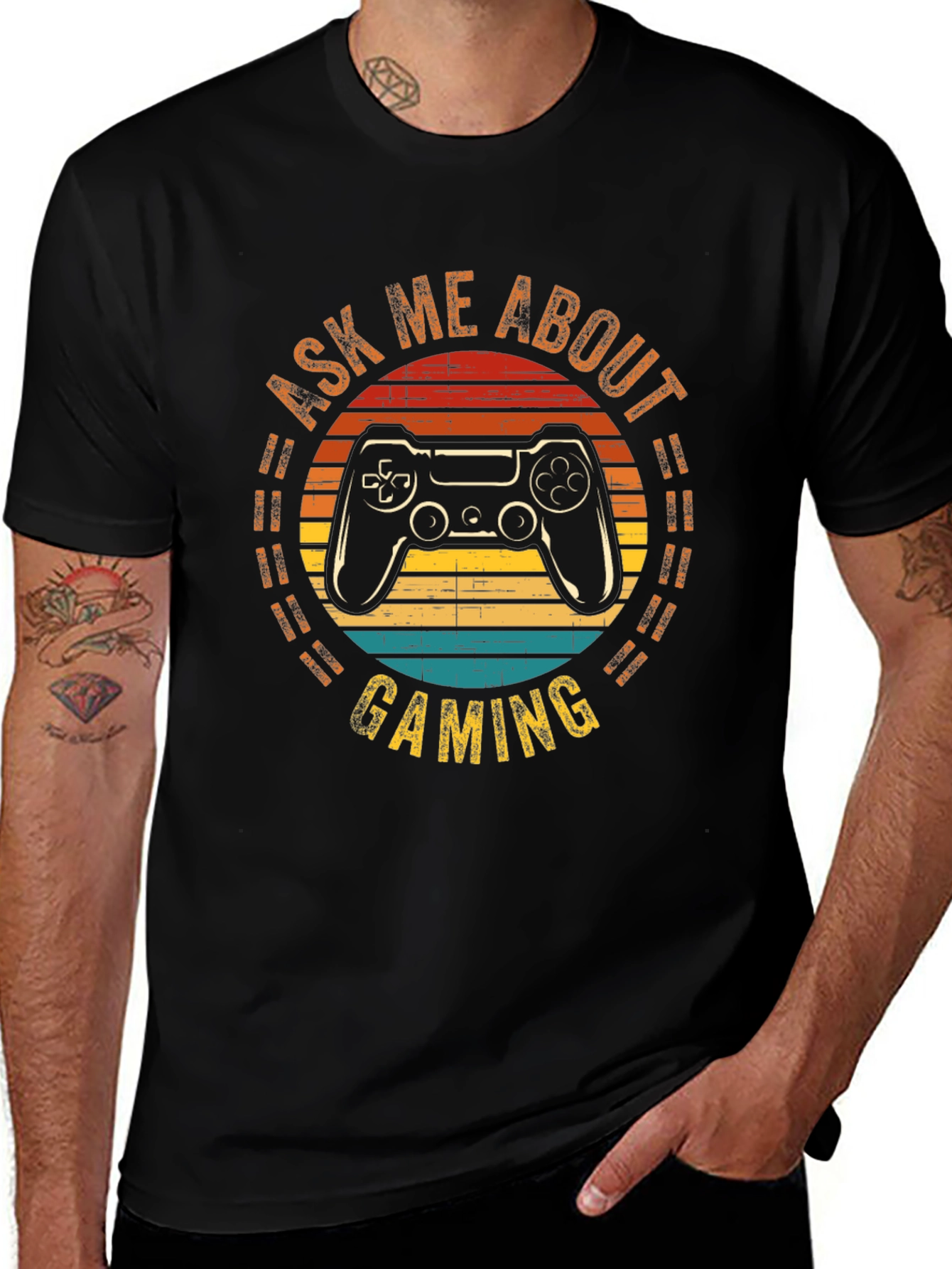 Ask Me About Gaming T-Shirt Controller Design