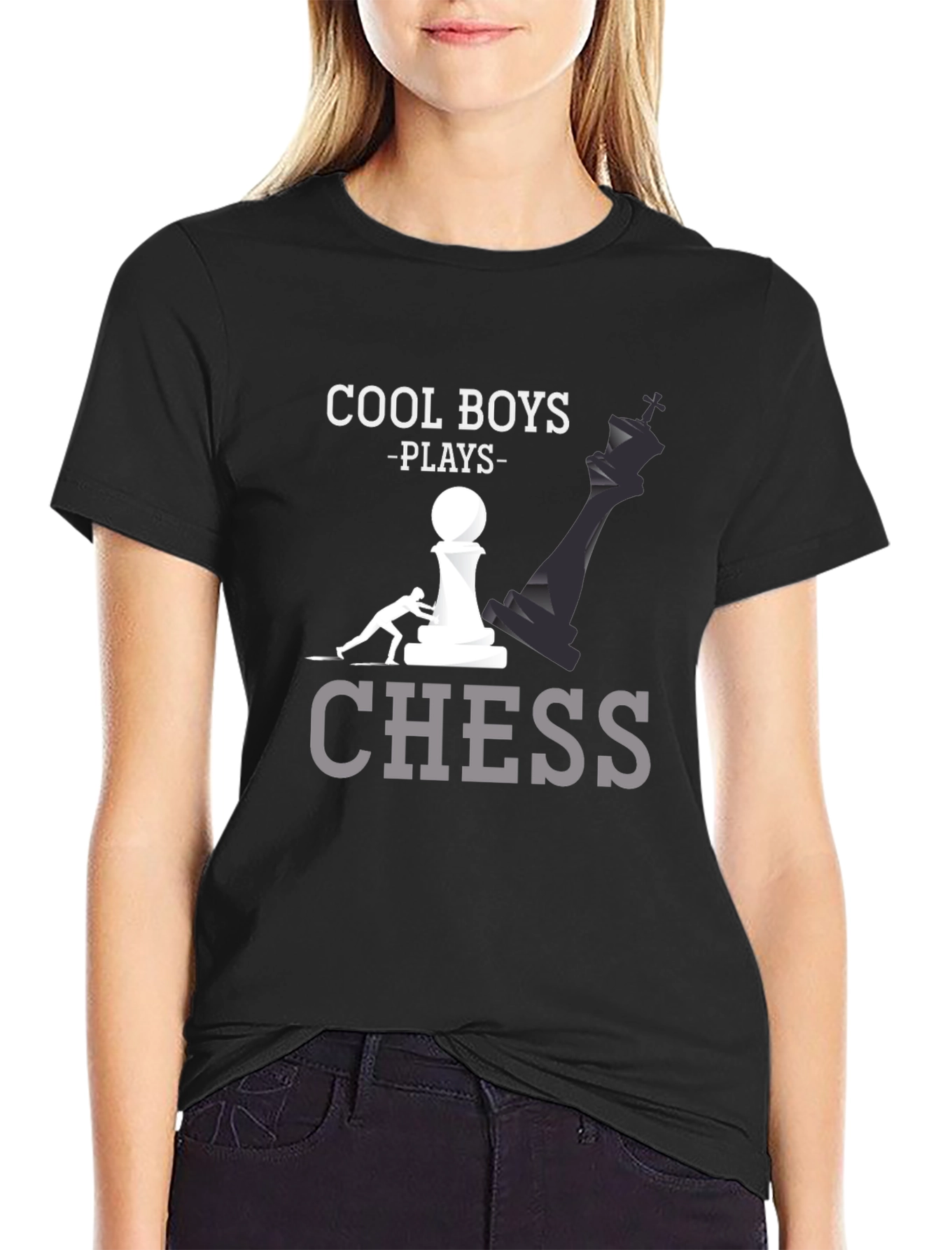Cool Boys Play Chess T-Shirt Graphic Tee