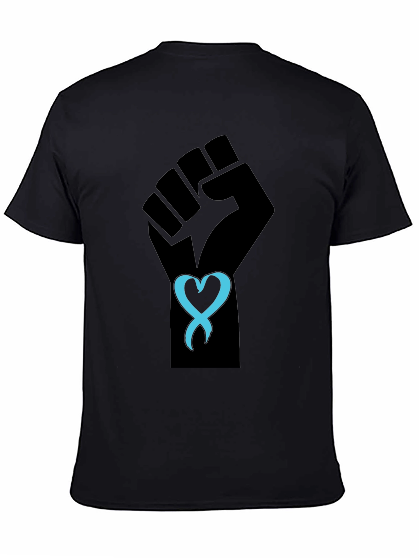 Empowered Heart Tee - Black Fist Graphic T-Shirt