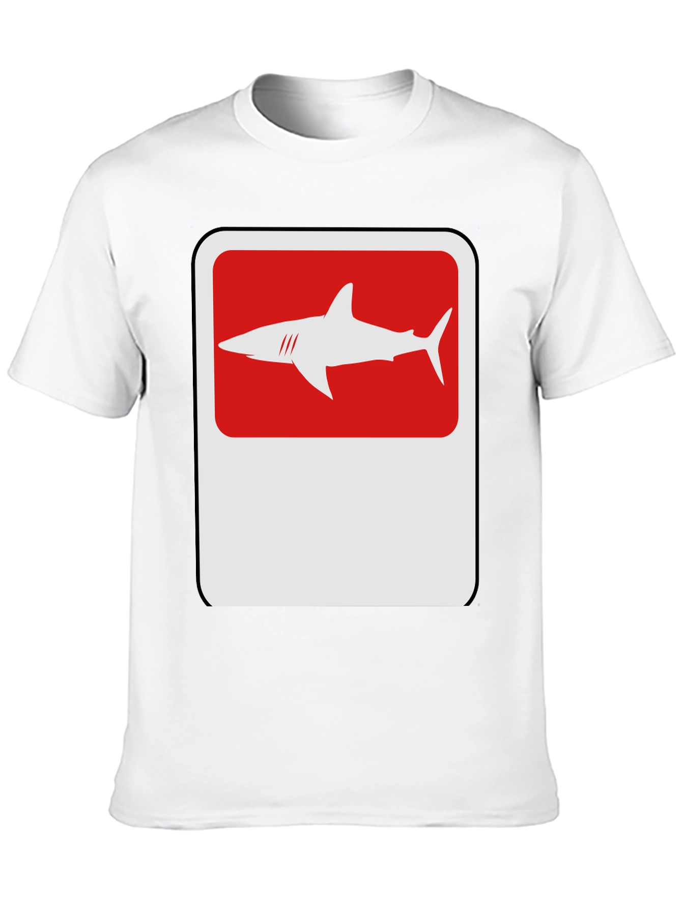 Shark Sign Graphic Tee - Modern Black T-Shirt