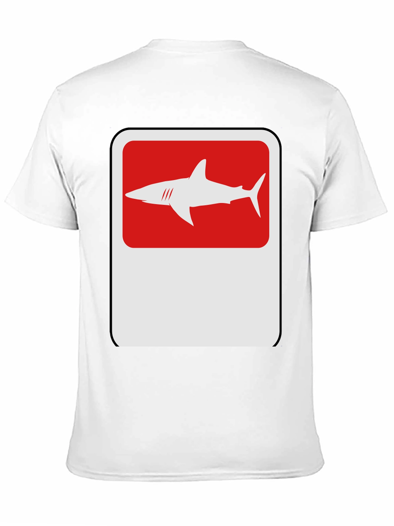 Shark Sign Graphic Tee - Modern Black T-Shirt