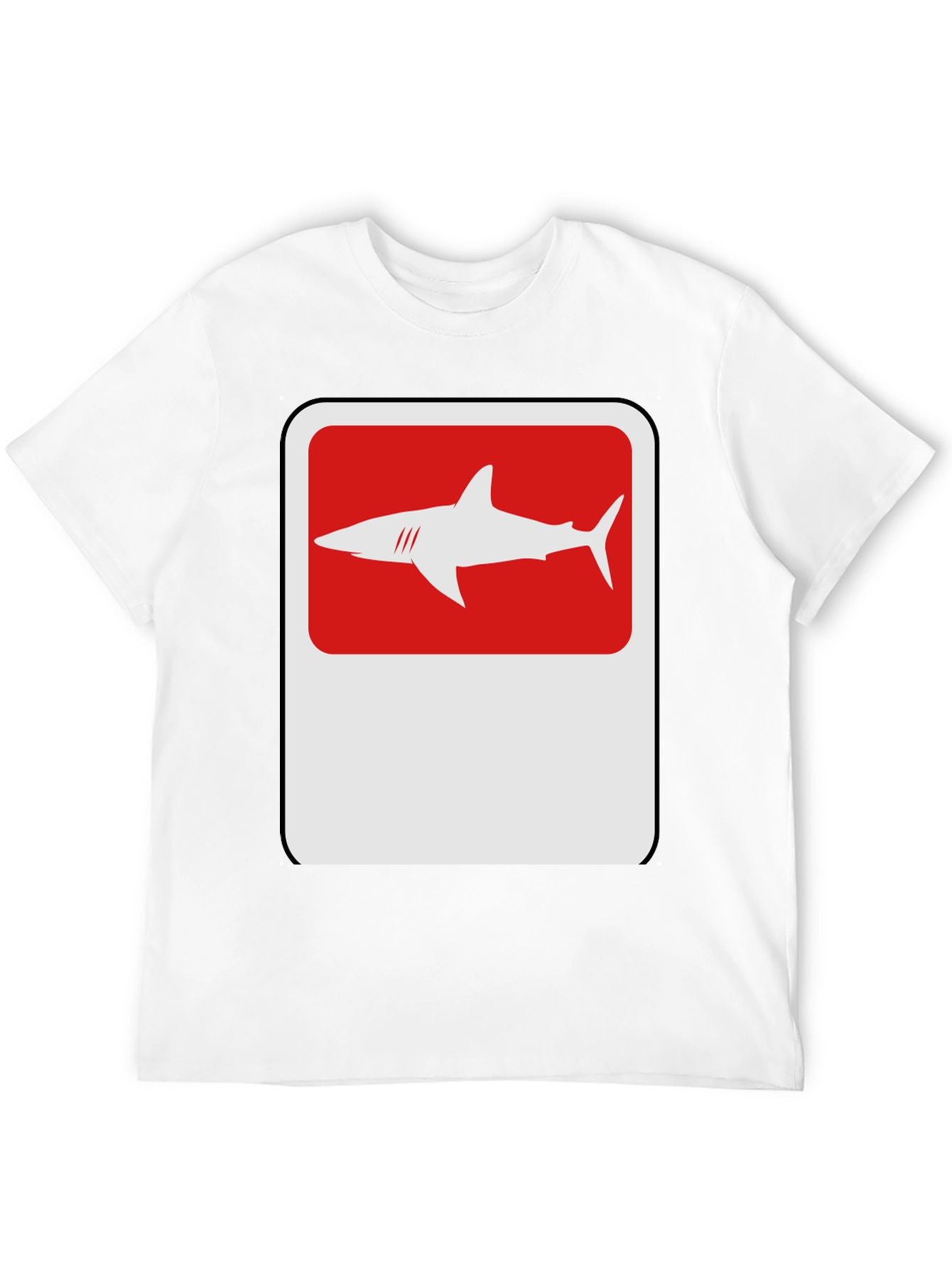 Shark Sign Graphic Tee - Modern Black T-Shirt