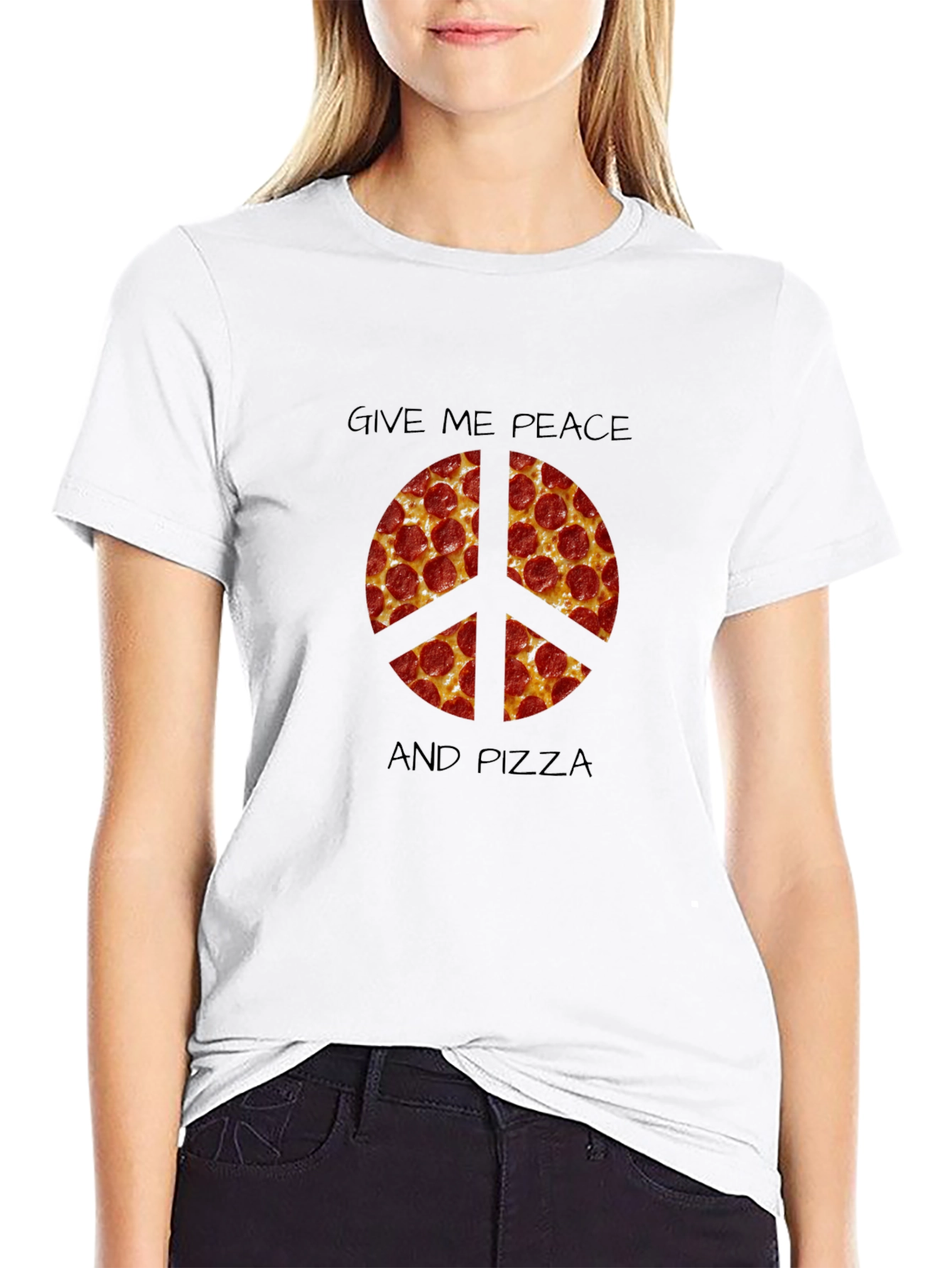 Peace and Pizza Graphic Tee