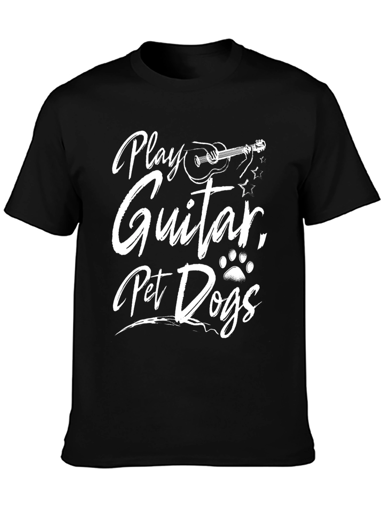 Play Guitar Pet Dogs Graphic T-Shirt