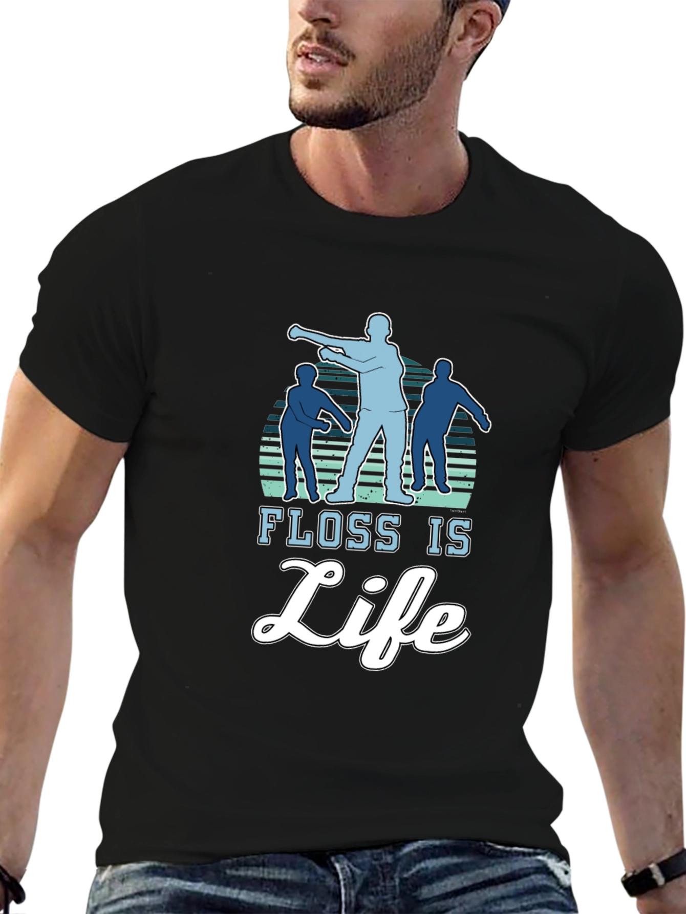 Floss Is Life T-Shirt - Dance Silhouette Graphic Tee