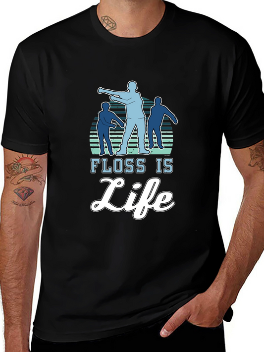 Floss Is Life T-Shirt - Dance Silhouette Graphic Tee