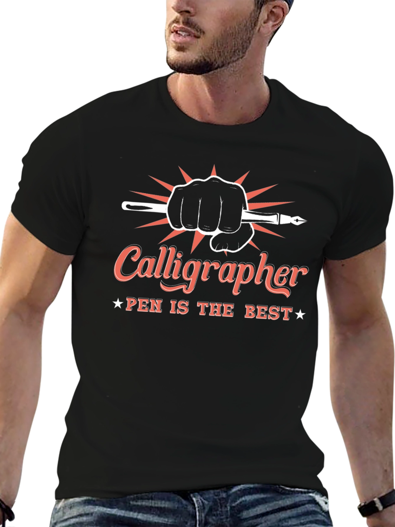 Calligrapher Pen Best Black Graphic T-Shirt