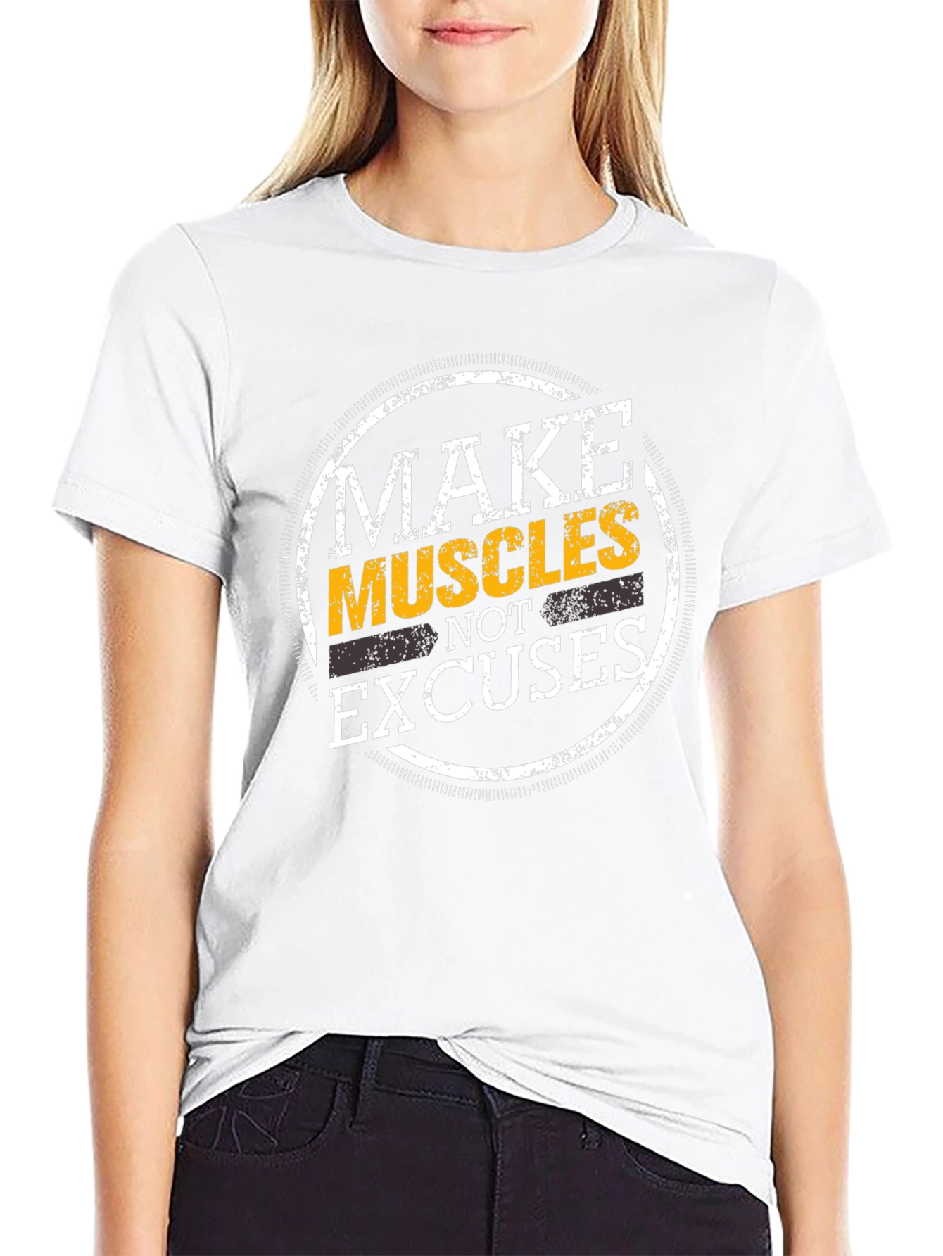 Make Muscles Not Excuses Graphic T-Shirt