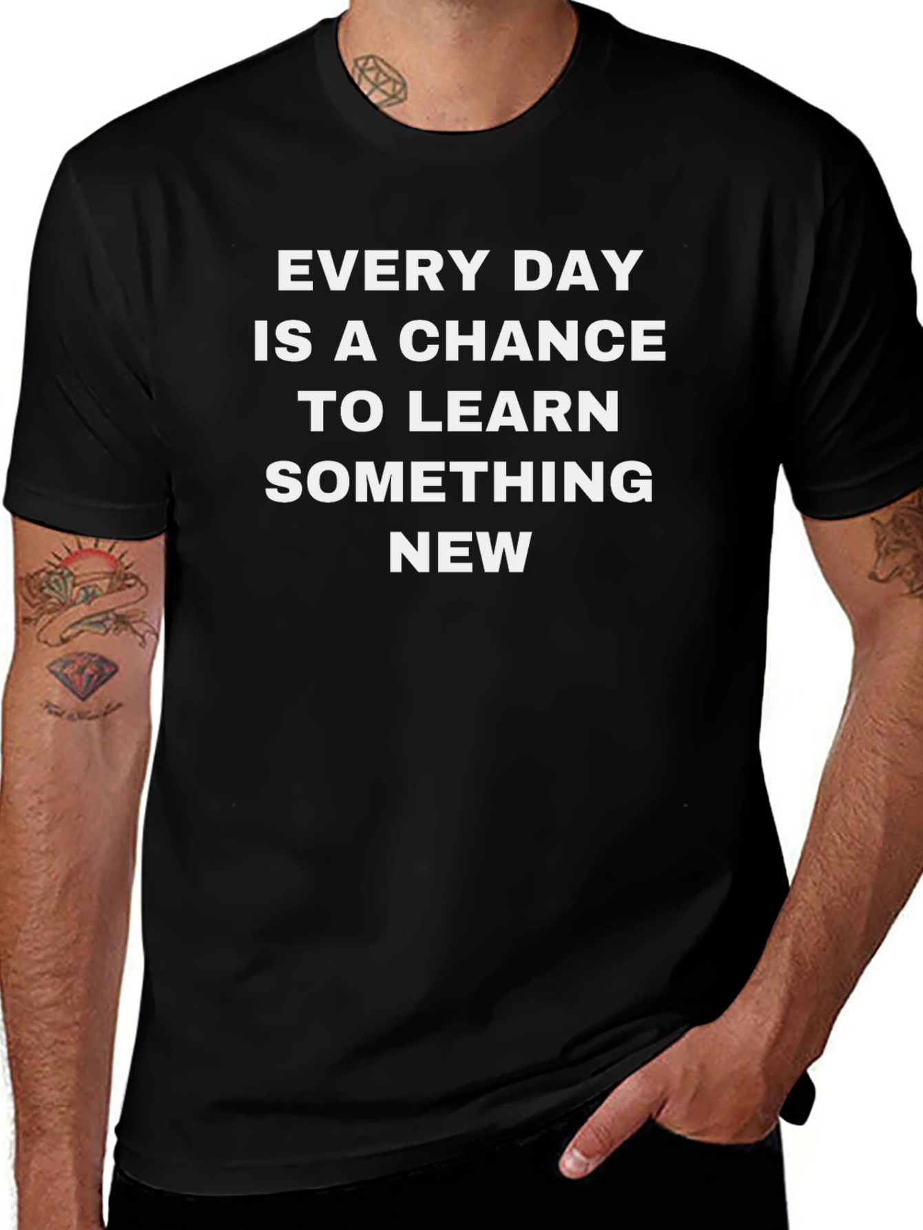 Learn Something New Black T-Shirt